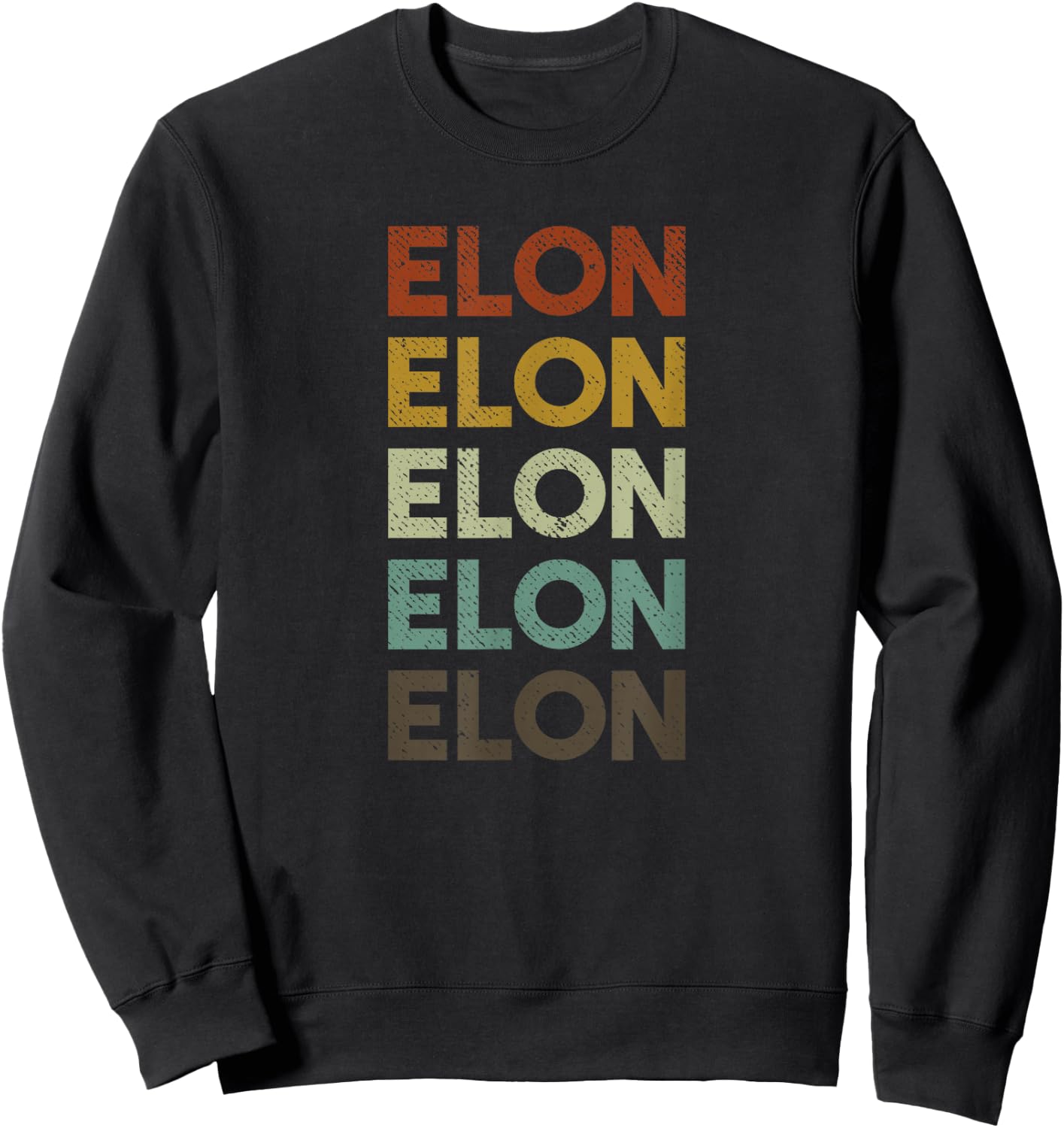 Retro Elon North Carolina Sweatshirt - Sweatshirt | Black