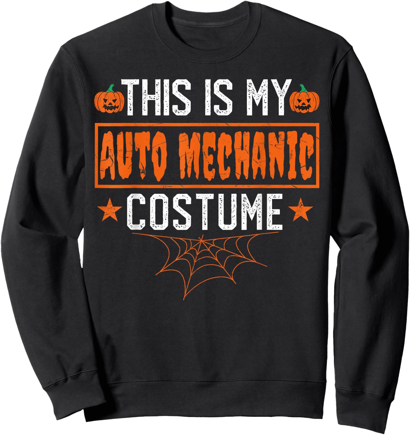 This Is My Auto Mechanic Costume Shirt Funny Halloween Sweatshirt - Sweatshirt | Black