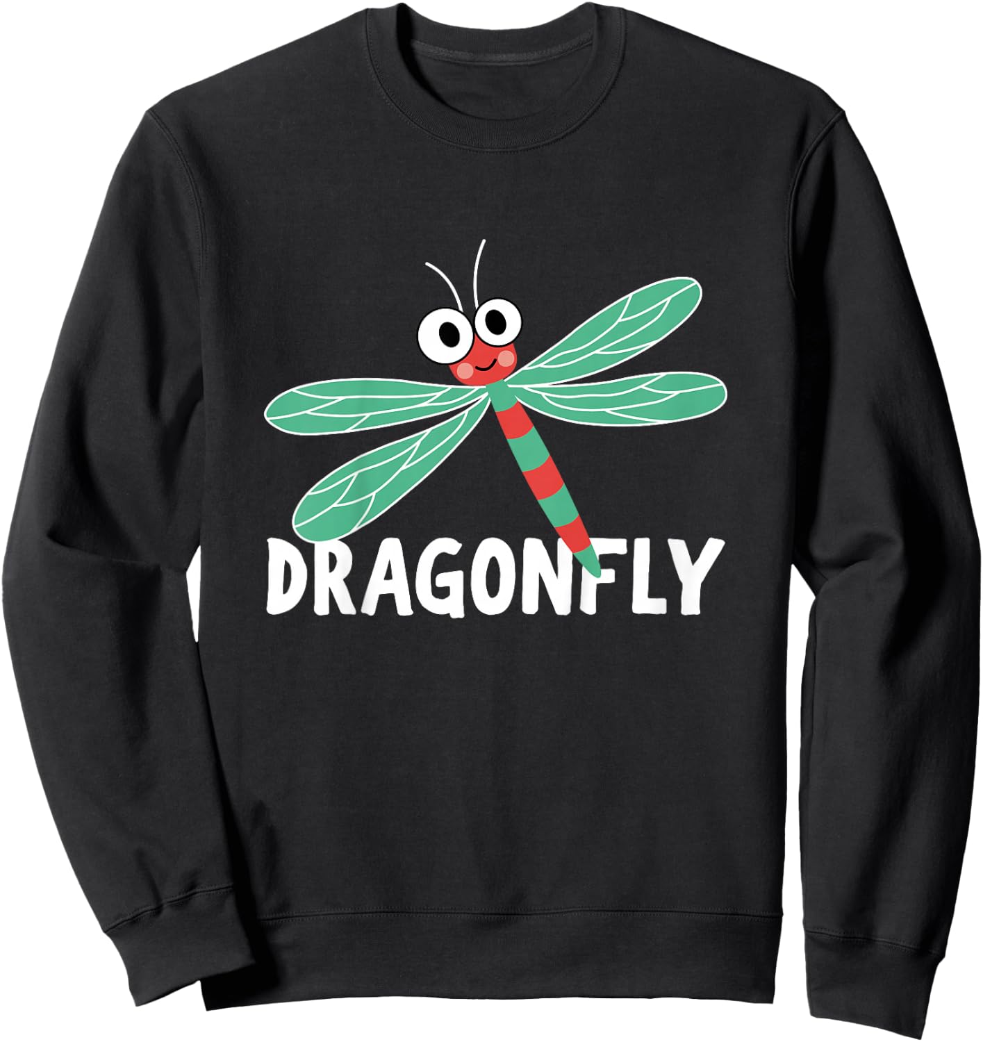 Dragonfly Shirt For Boys Or Girls | Cute Dragonfly Bug Gift Sweatshirt - Sweatshirt | Black