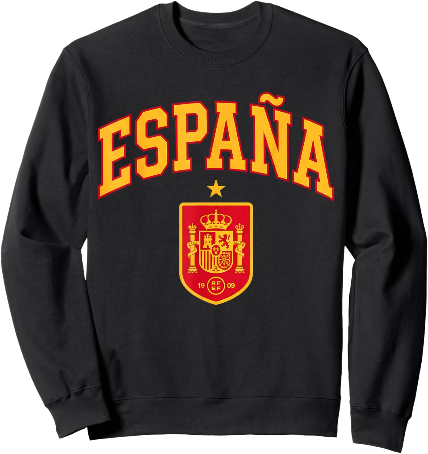 Spain Crest Arched Espana Sweatshirt - Sweatshirt | Black