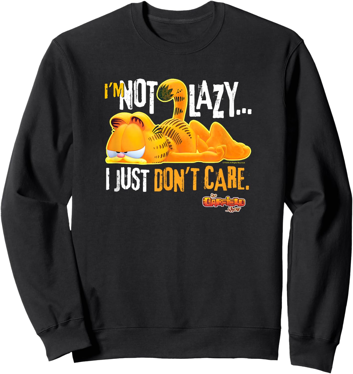 Garfield Just Don't Care Sweatshirt - Sweatshirt | Black