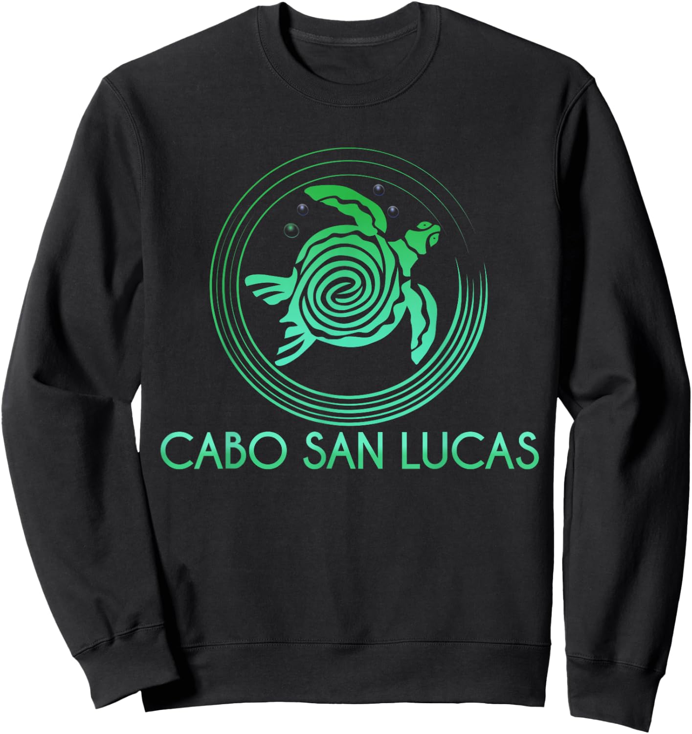 Cabo San Lucas Tribal Turtle Sweatshirt - Sweatshirt | Black