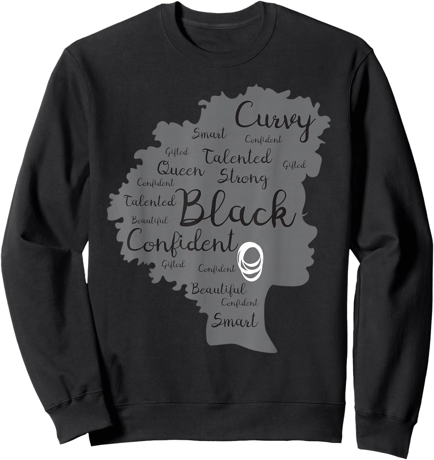 Strong Black Woman Afrocentric African American Sweatshirt - Sweatshirt | Black