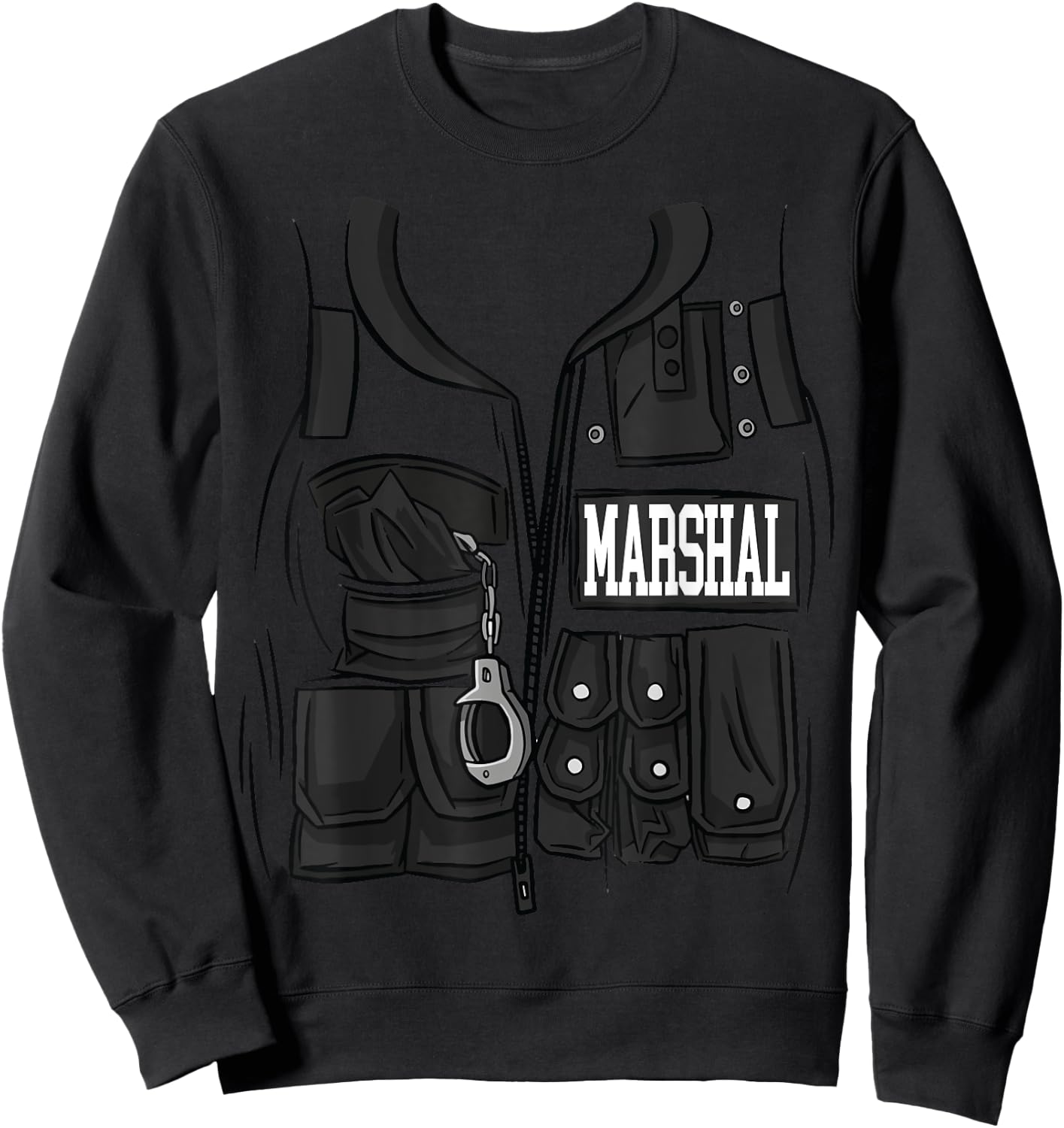 US Marshal Funny Halloween Costume US Marshal Sweatshirt - Sweatshirt | Black