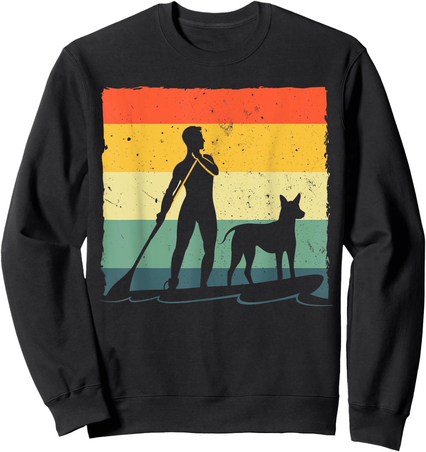 Paddleboard Art Women Stand Up Sup Paddle Boarding Sweatshirt - Sweatshirt | Black