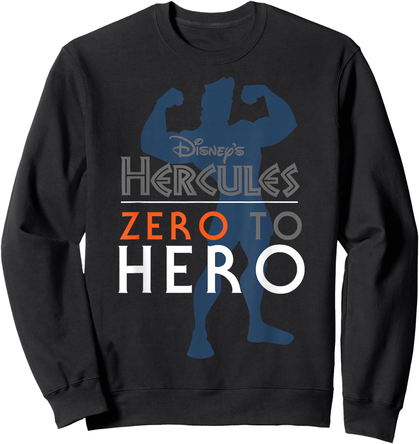 Disney Hercules Zero To Hero Silhouette Graphic Sweatshirt - Sweatshirt | Black
