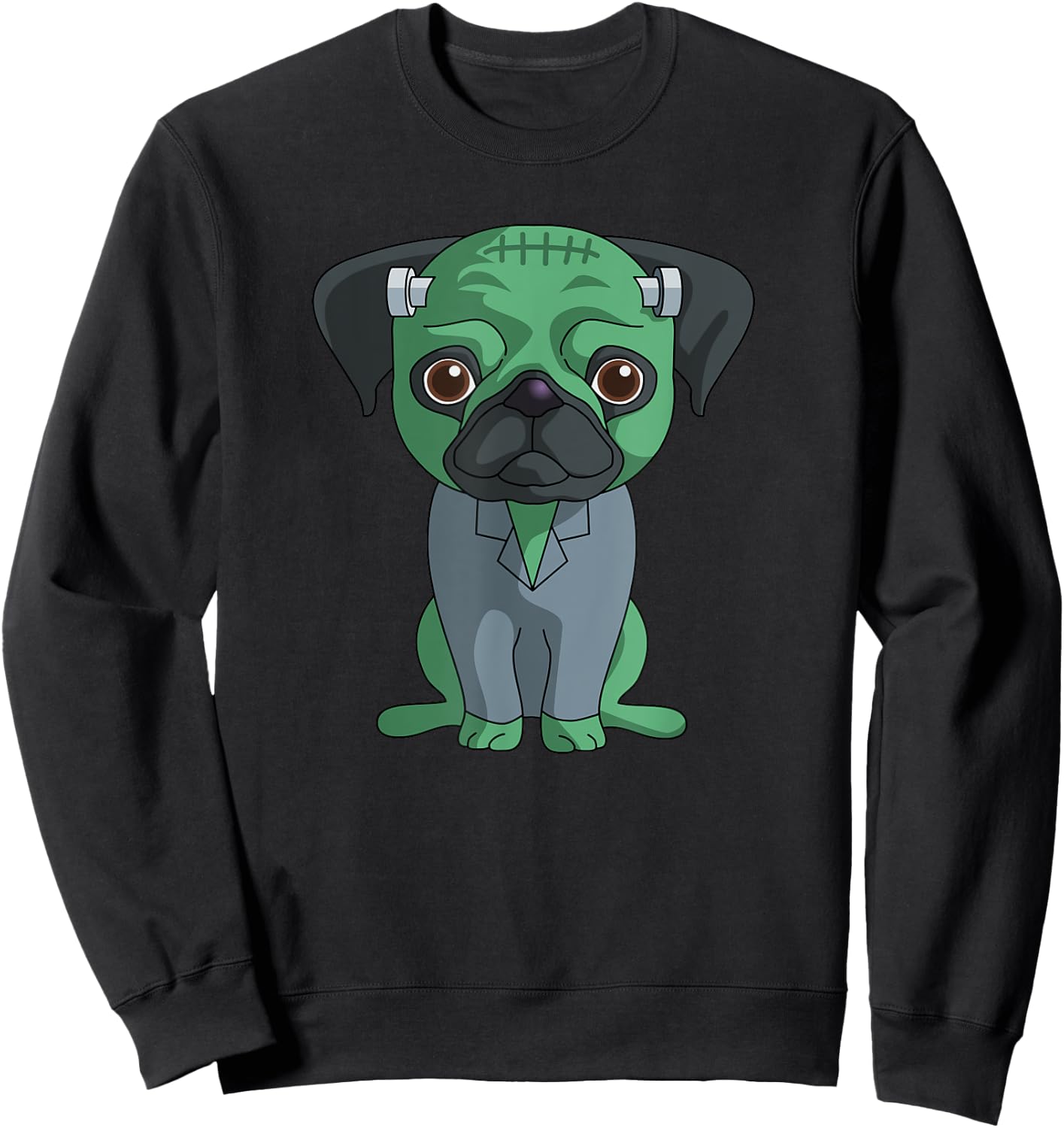 Pug Frankenstein Funny Halloween Gift Shirt Sweatshirt - Sweatshirt | Black