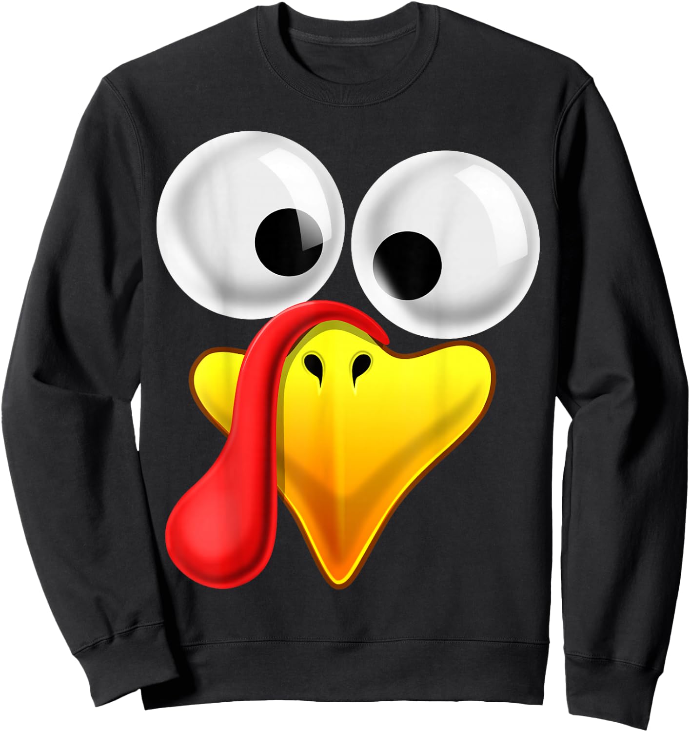 Thanksgiving Turkey Face Matching Family Costume Gift Kids Sweatshirt - Sweatshirt | Black