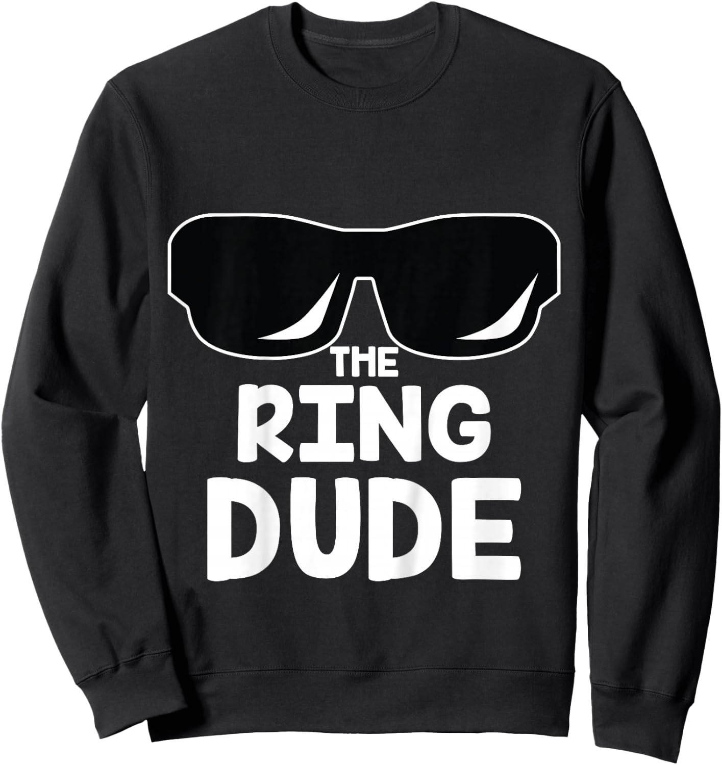 The Ring Dude | Cute Boys Wedding Ring Bearer Sweatshirt - Sweatshirt | Black