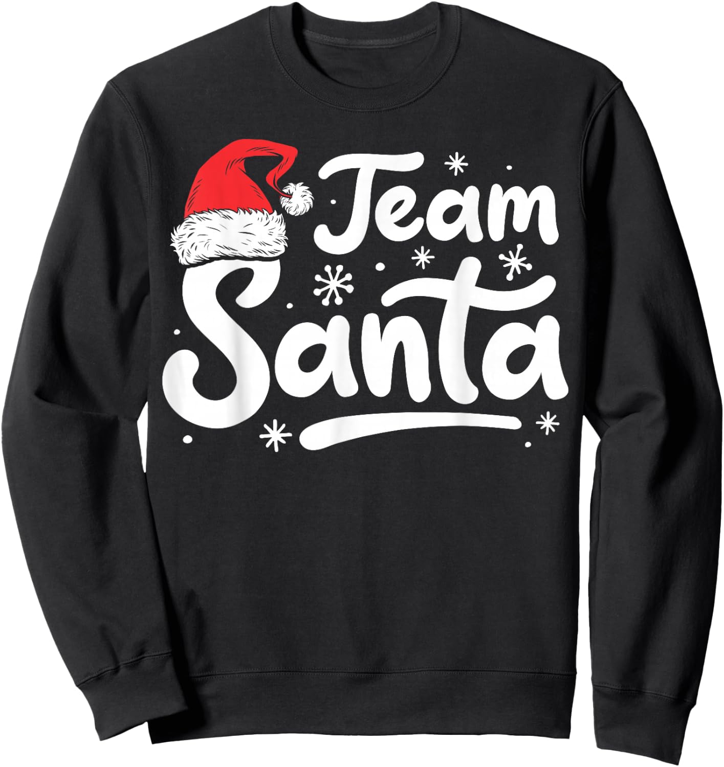 Team Santa Christmas Family Matching Pajamas Boys Men Xmas Sweatshirt - Sweatshirt | Black