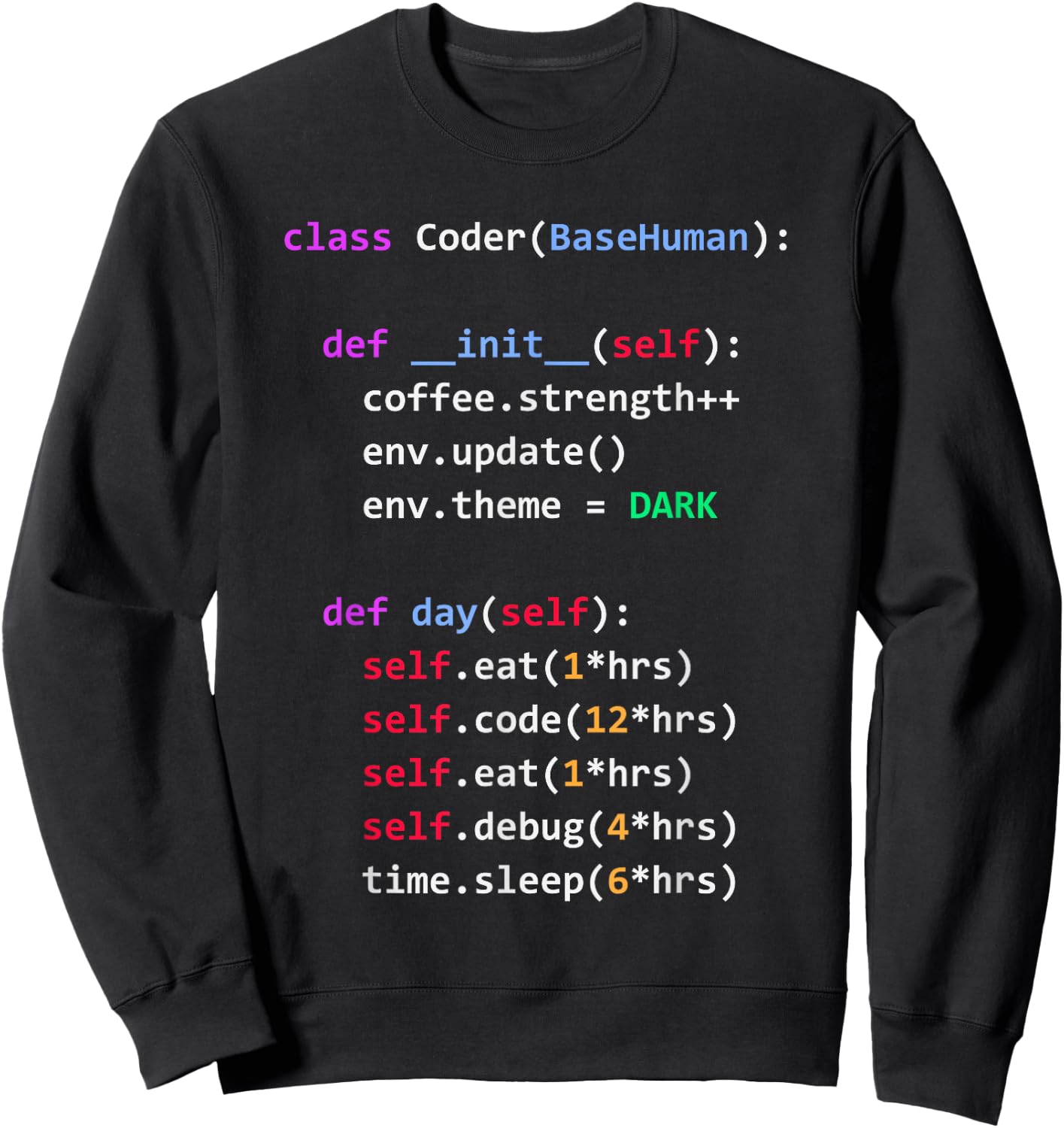 Python Eat Code Sleep Repeat Sweatshirt - Sweatshirt | Black