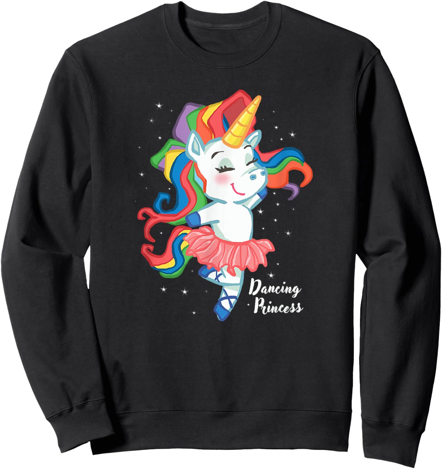 Girl Ballerina SHIRT Unicorn ballet dancing Kids Gift Sweatshirt - Sweatshirt | Black