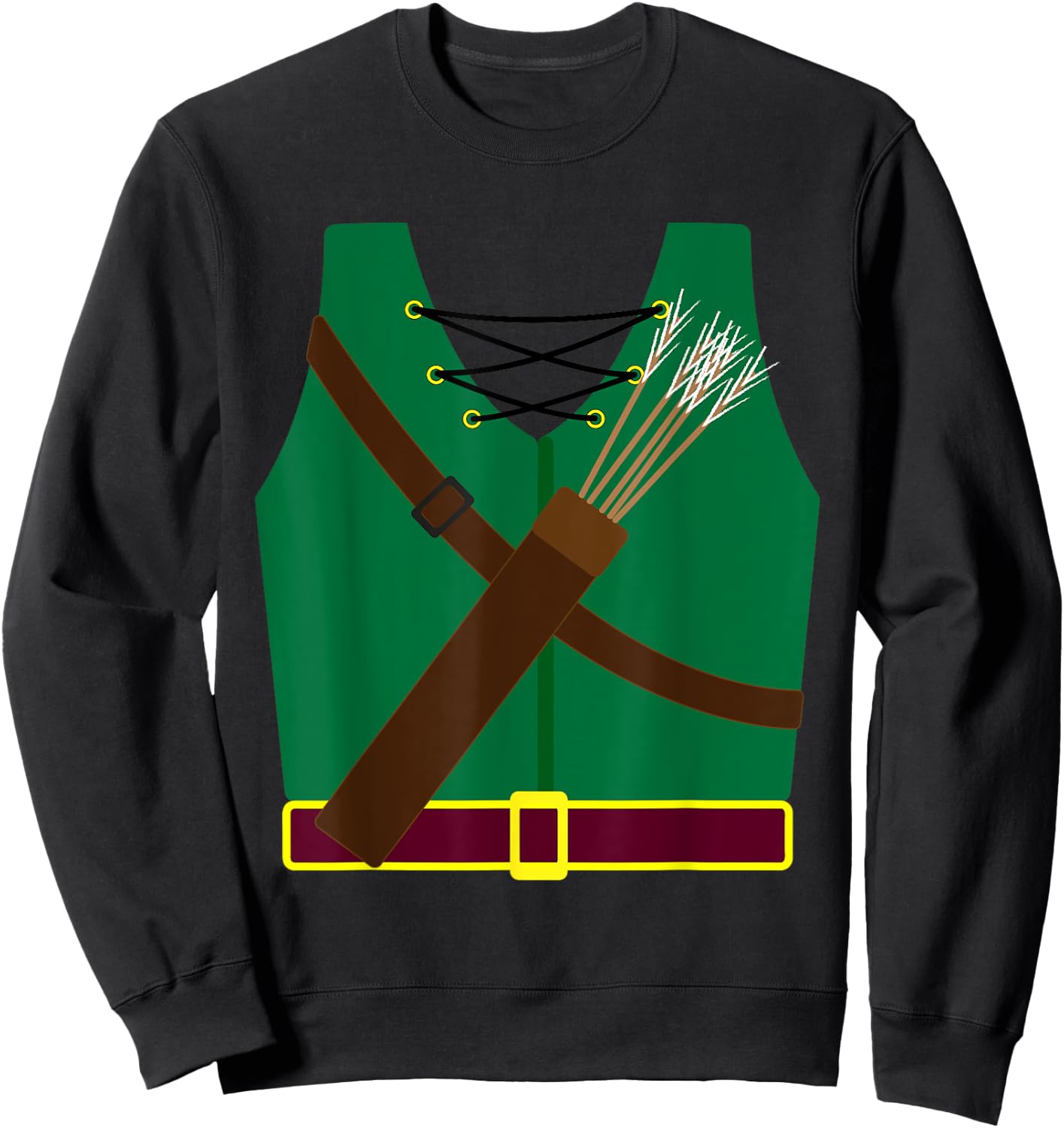 Archer Costume Halloween - Funny Archery Arrow Gift Sweatshirt - Sweatshirt | Black