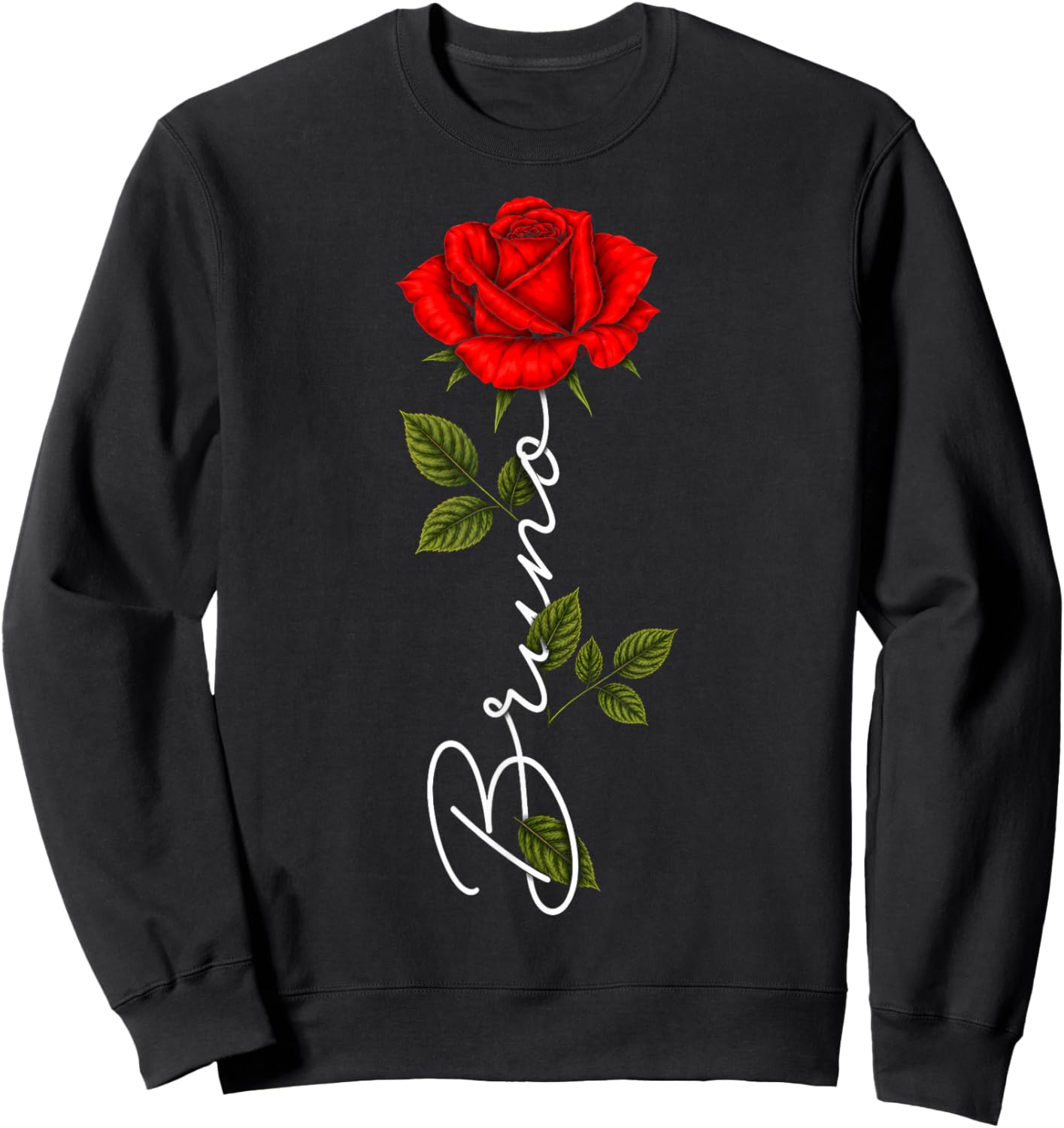 Vintage Bruno Name Western Gift Women Kids Sweatshirt - Sweatshirt | Black