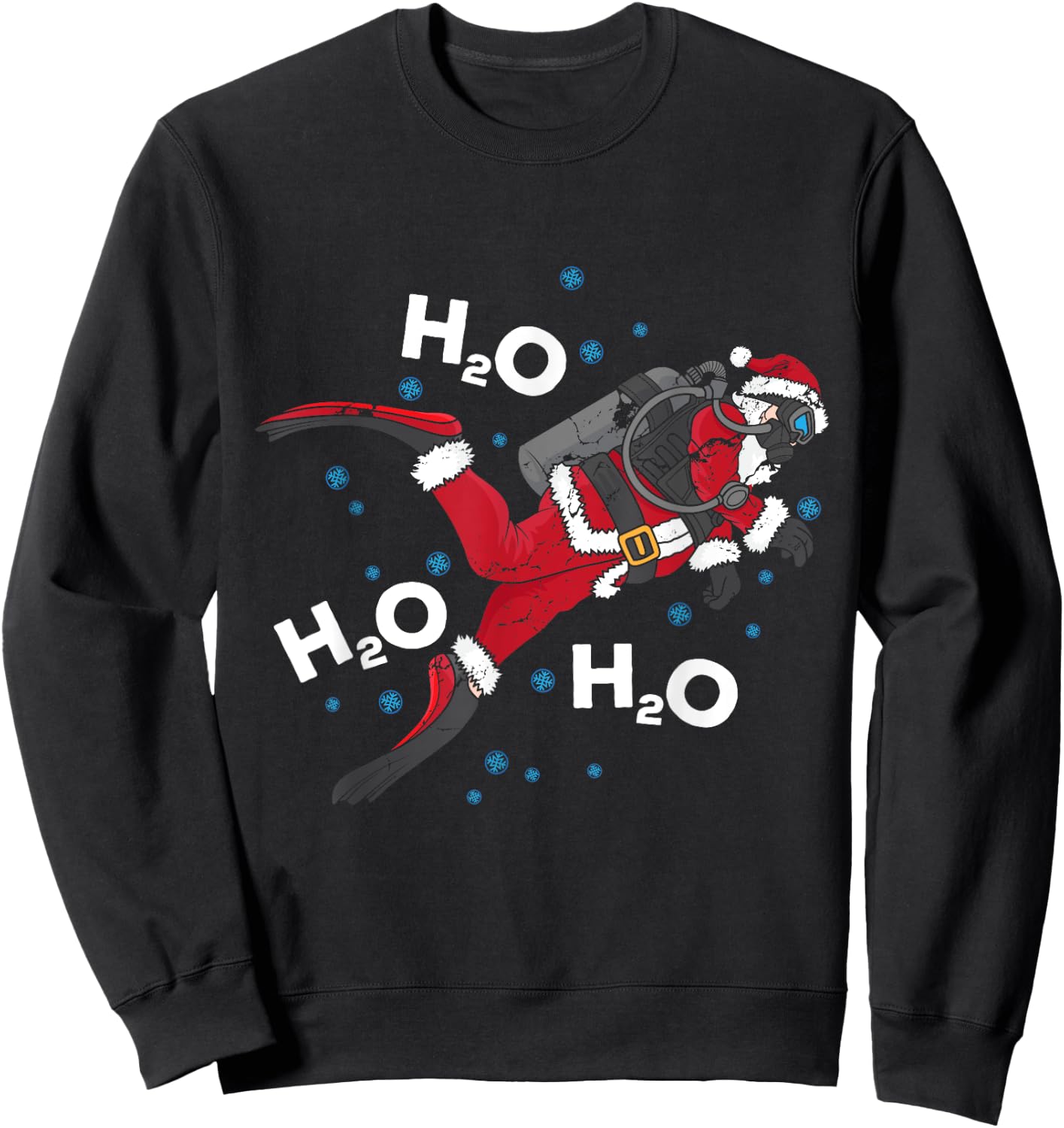 Funny Diving H2O Pun Scuba Gift Sweatshirt - Sweatshirt | Black