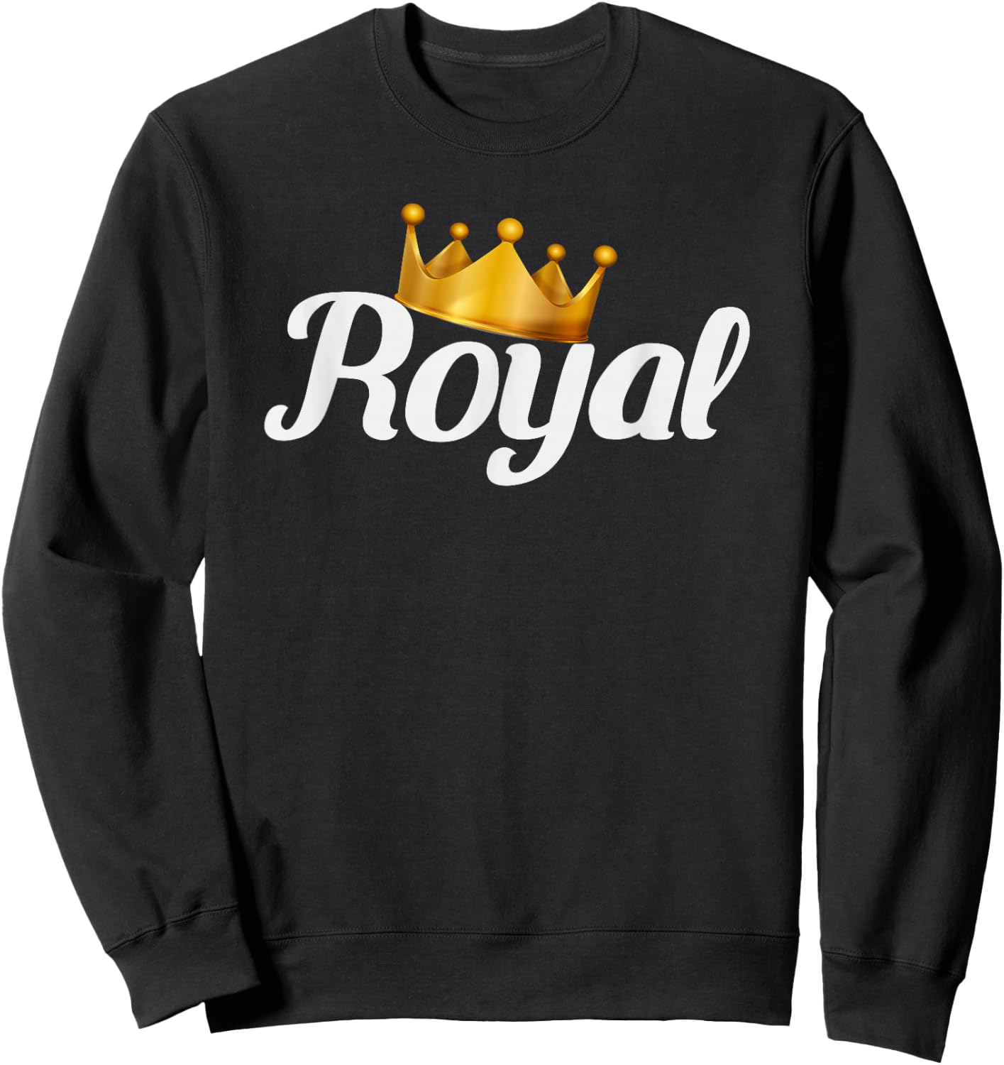 Royal Gold Crown Sweatshirt - Sweatshirt | Black