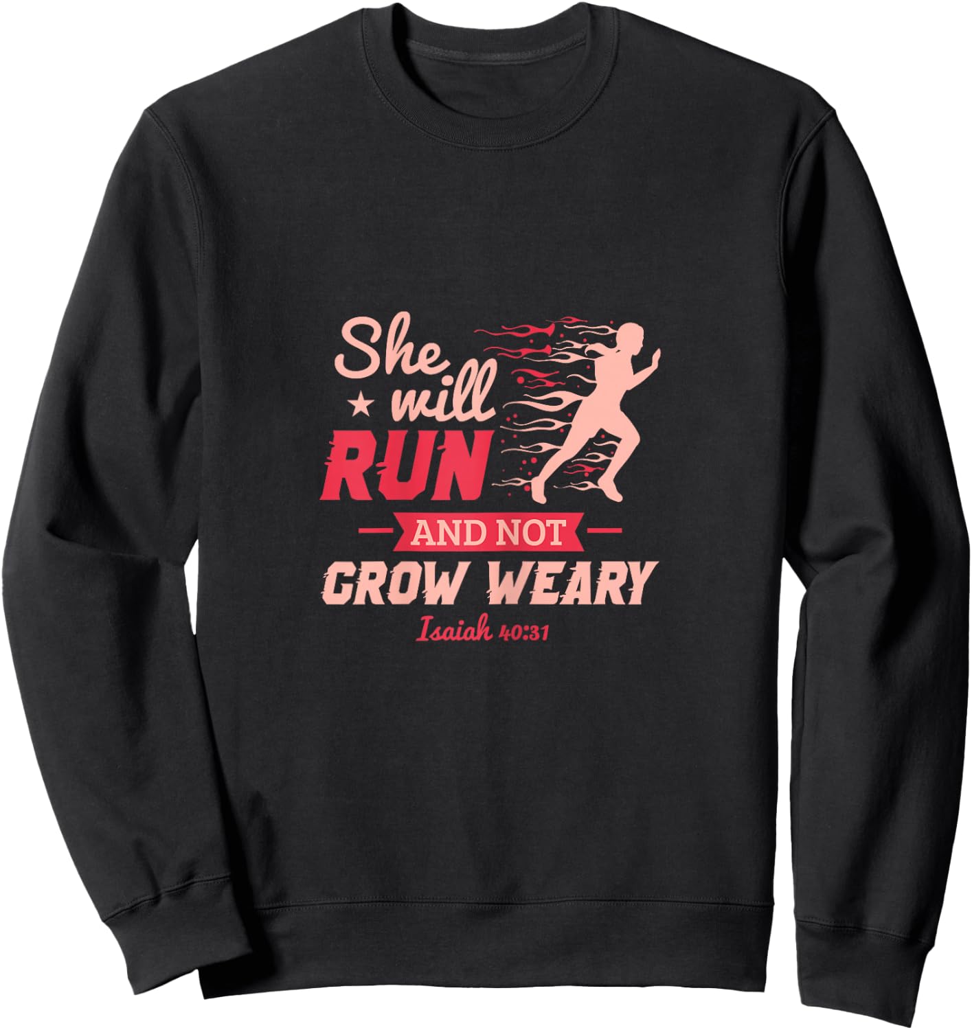 Funny She Will Run XC Cross Country Running Gift Men Women Sweatshirt - Sweatshirt | Black