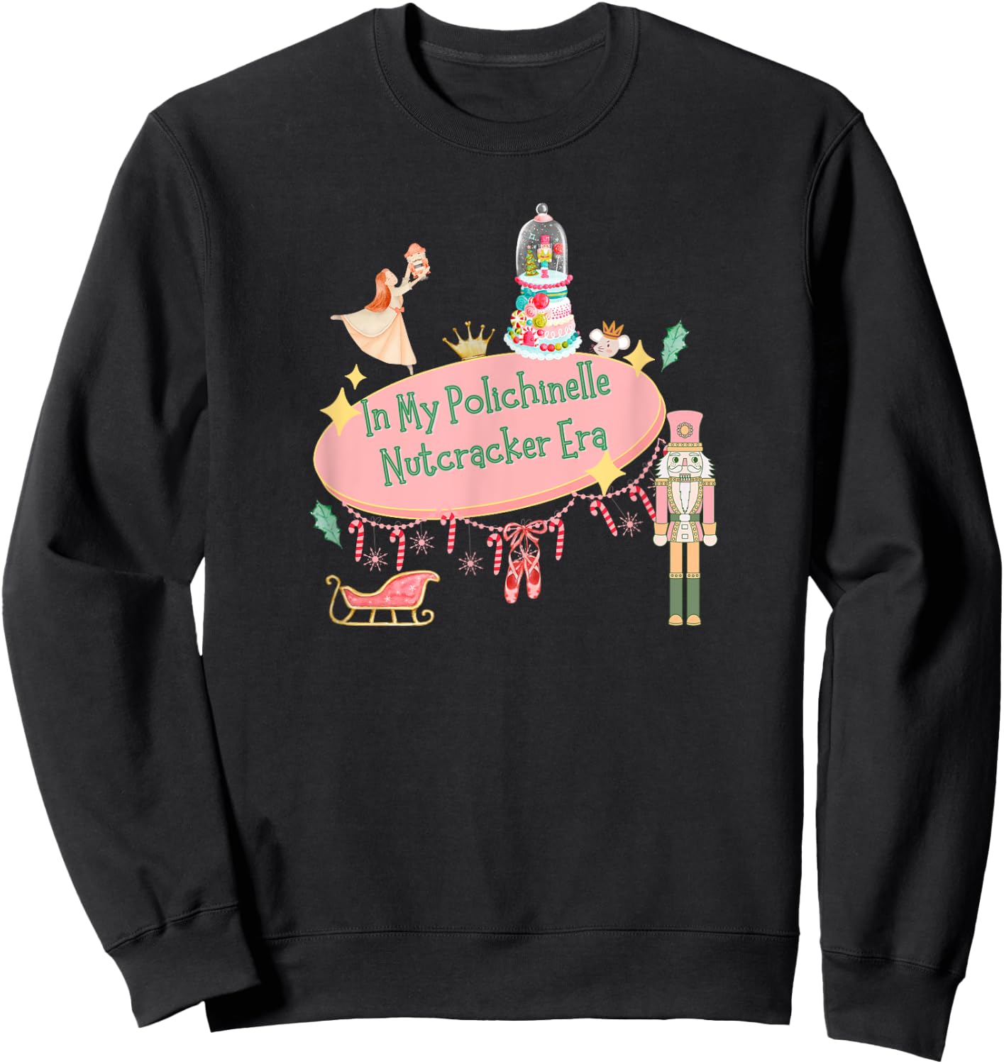 In my Polichinelle Nutcracker era in retro aesthetic Sweatshirt - Sweatshirt | Black