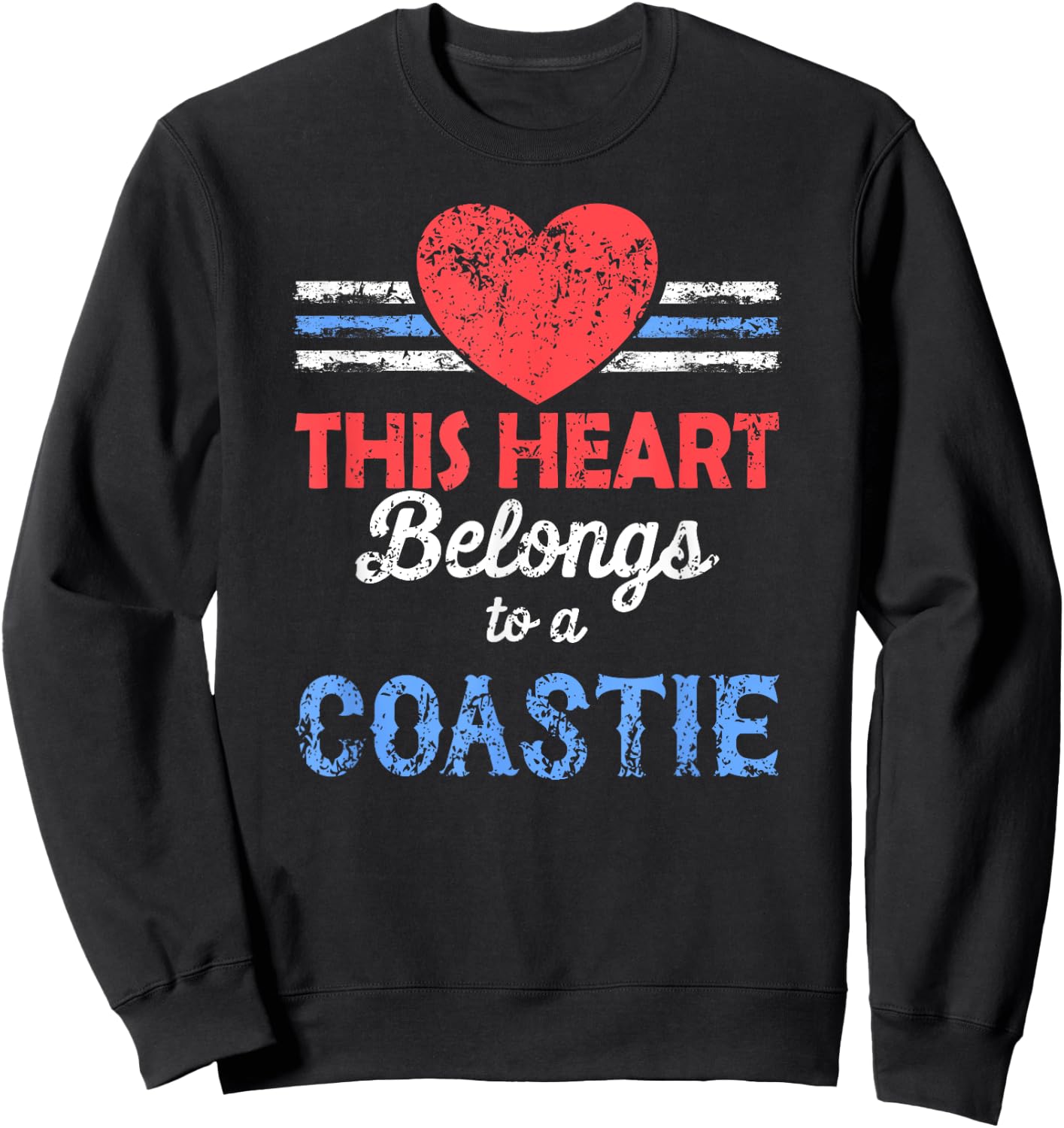 This Heart Belongs to a Coastie U.S. Coastguard Military Sweatshirt - Sweatshirt | Black
