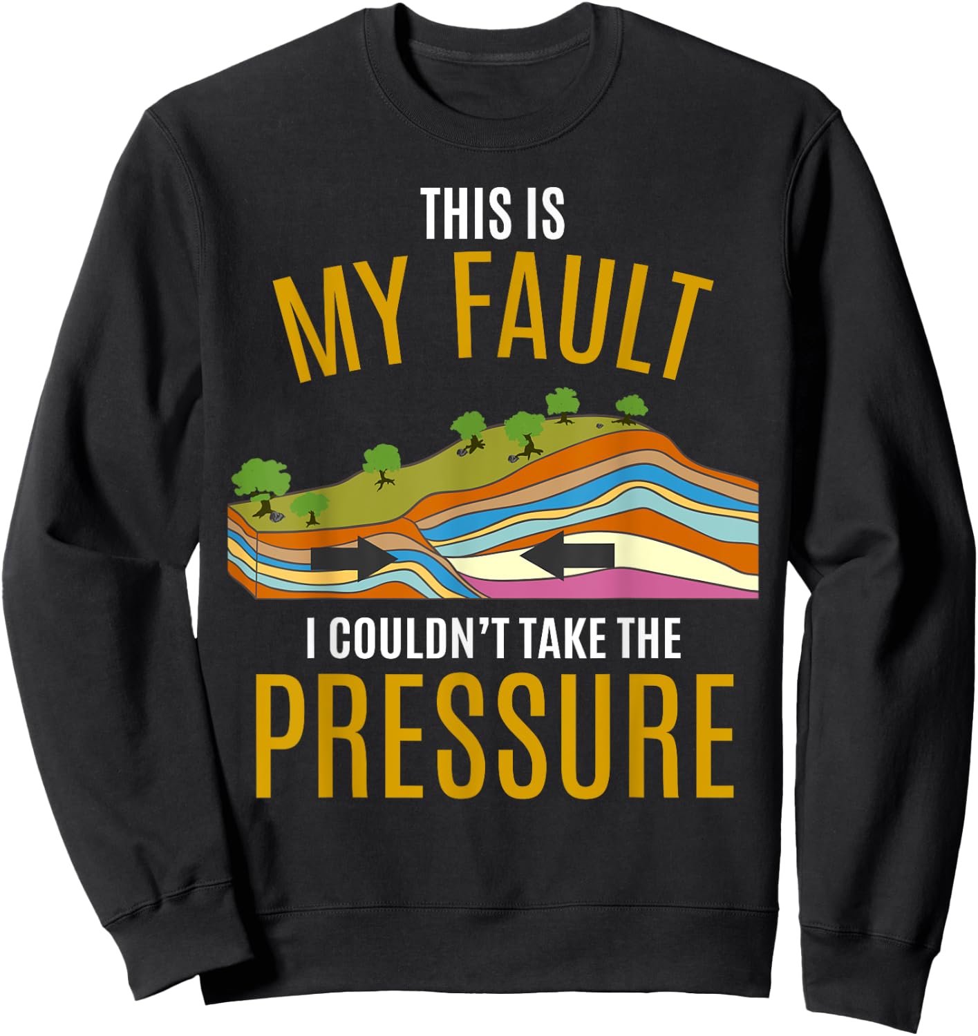 Tectonic Plates Model Earthquake Sorry Shirt Sweatshirt - Sweatshirt | Black