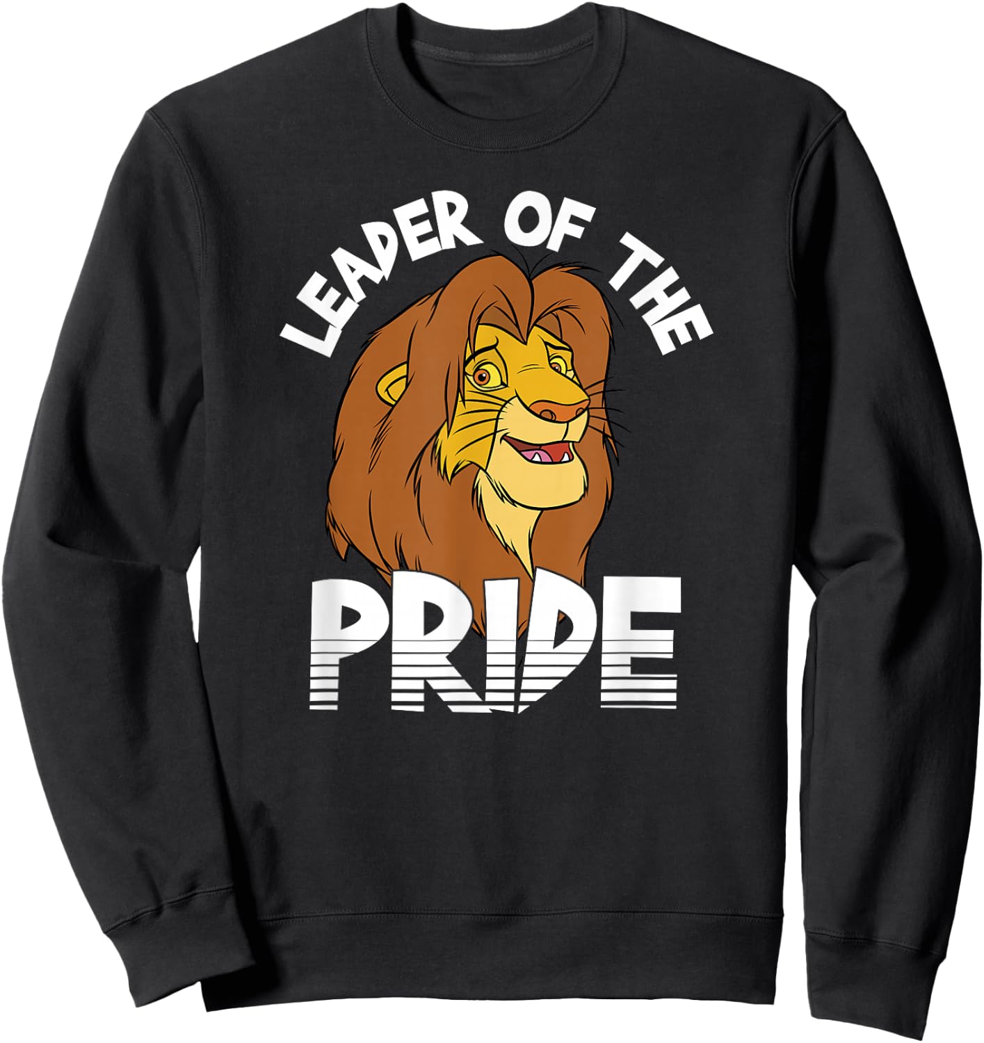 Disney The Lion King Simba Leader Of The Pride Retro Logo Sweatshirt - Sweatshirt | Black