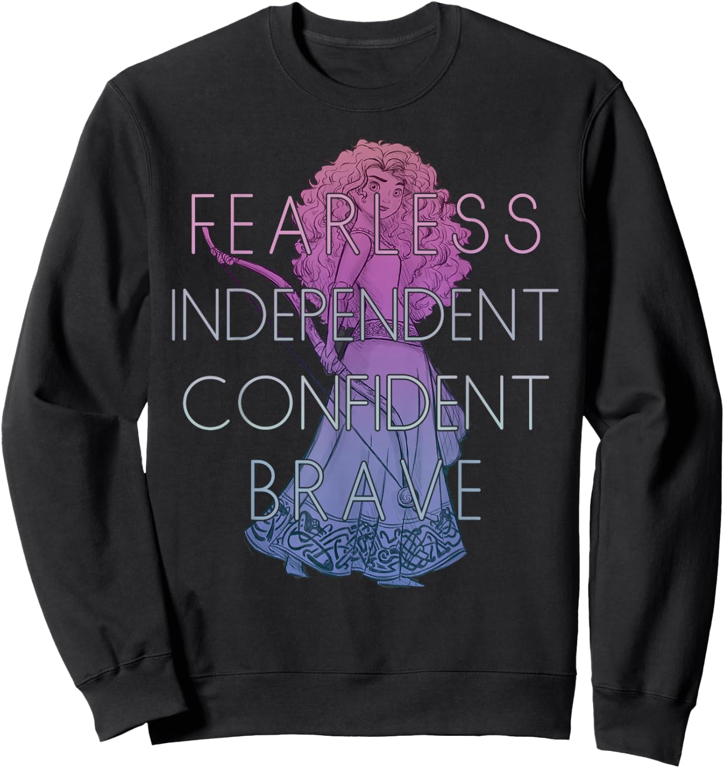 Disney Brave Merida Fearless Independant Confident Sweatshirt - Sweatshirt | Black