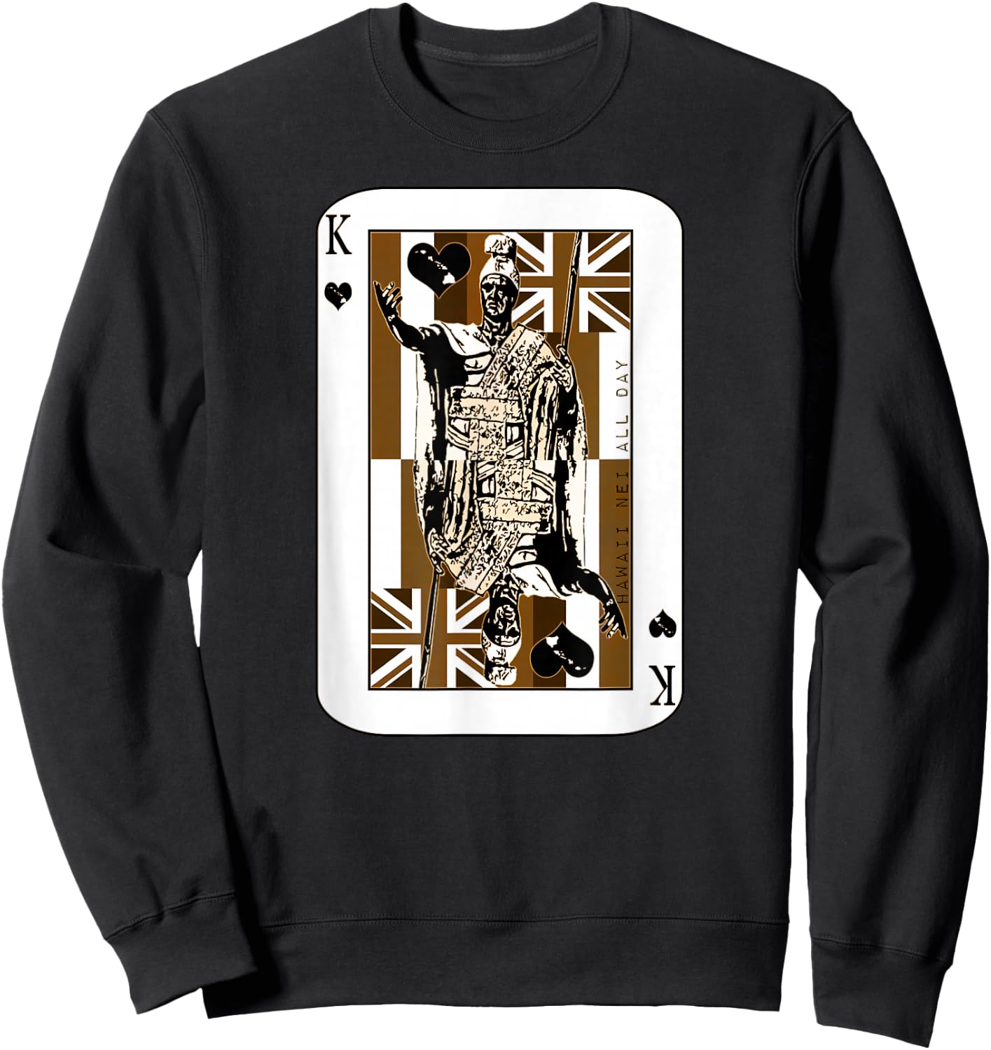 King of Hawai'i Kamehameha by Hawaii Nei All Day Sweatshirt - Sweatshirt | Black