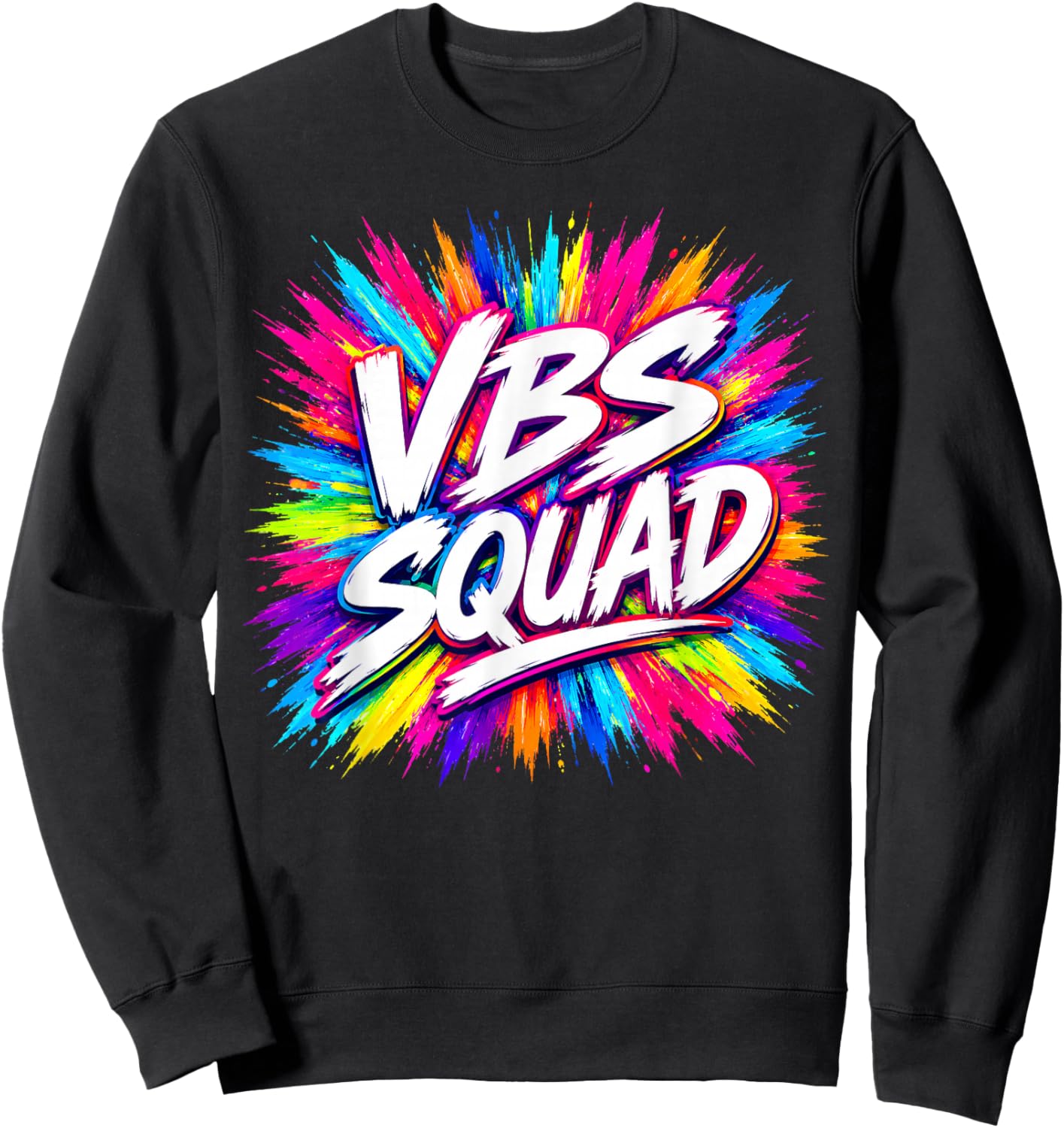 VBS Squad Colorful Splash Vacation Bible School Volunteer Sweatshirt - Sweatshirt | Black