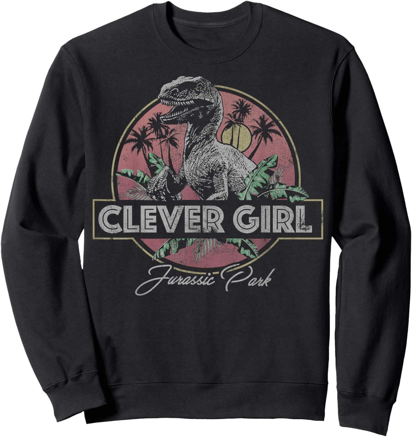 Jurassic Park Raptor Clever Girl Vintage Small Sweatshirt - Sweatshirt | Black