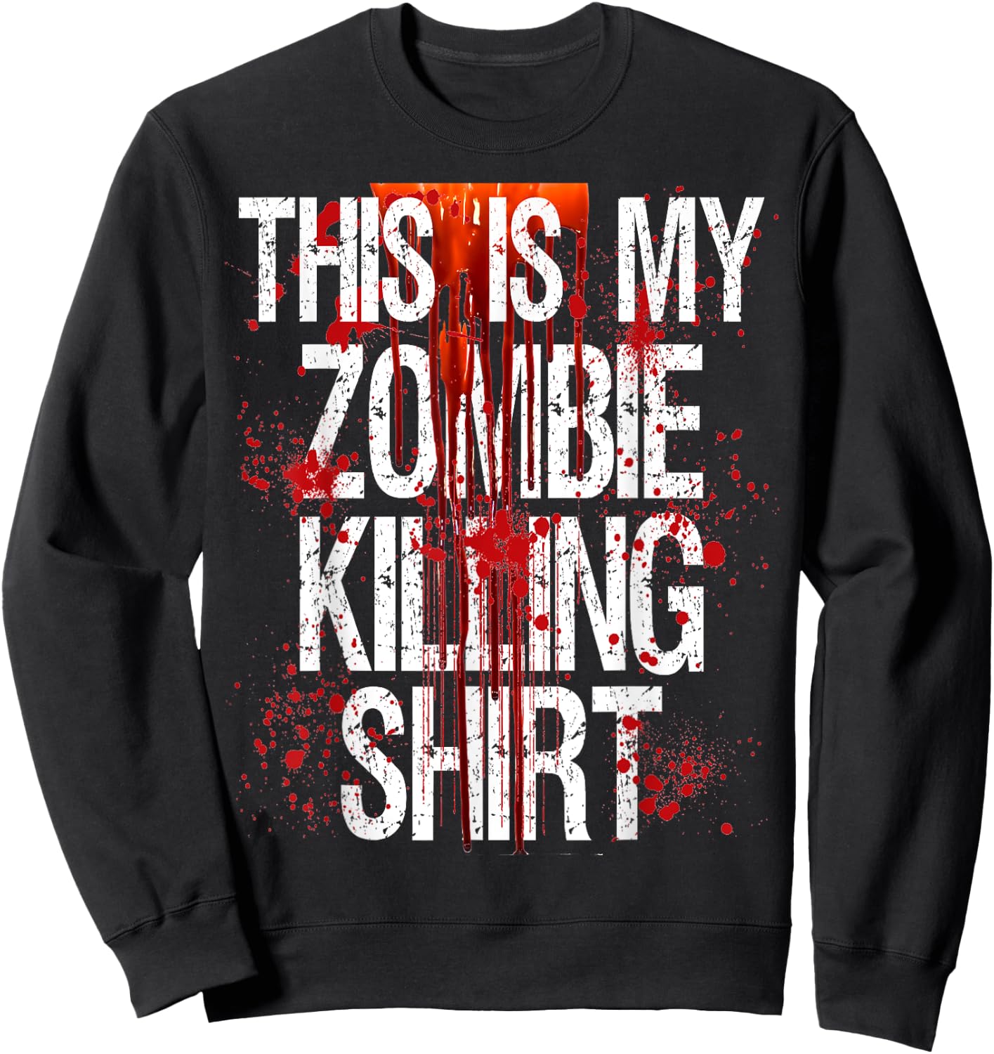 Halloween Gift Shop This Is My Zombie Killing Shirt Sweatshirt - Sweatshirt | Black