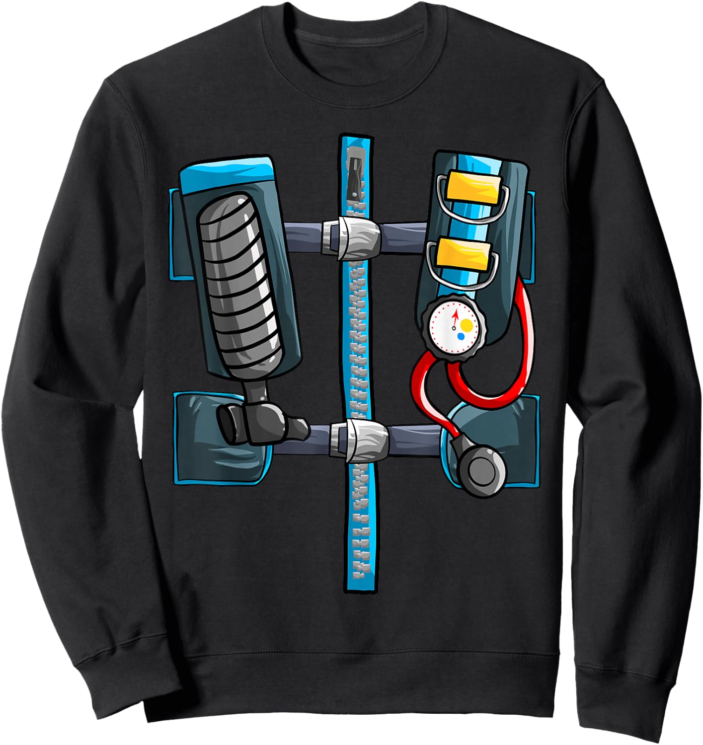 Cool Scuba Diver | Funny Lazy DIY Halloween Costume Gift Sweatshirt - Sweatshirt | Black