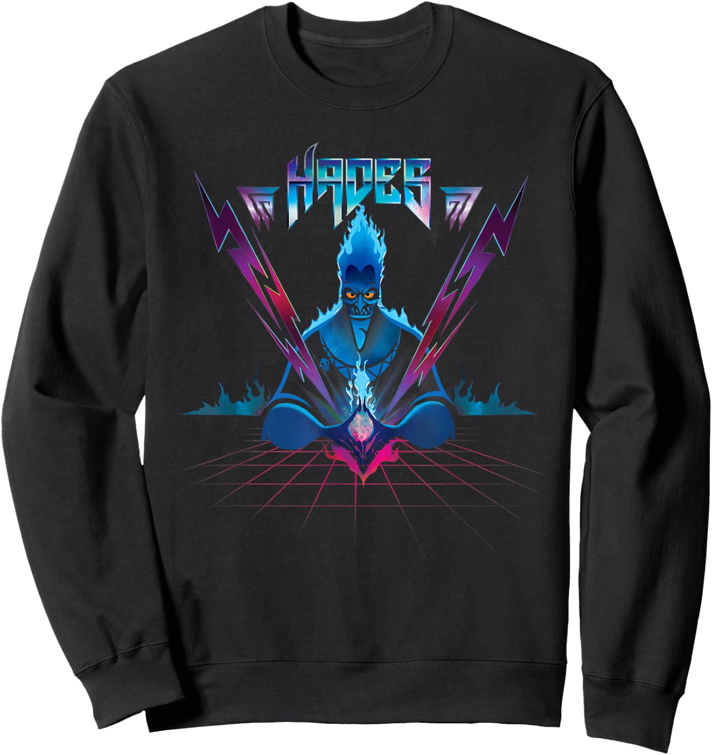 Disney Villains Hades 90s Rock Band Sweatshirt - Sweatshirt | Black