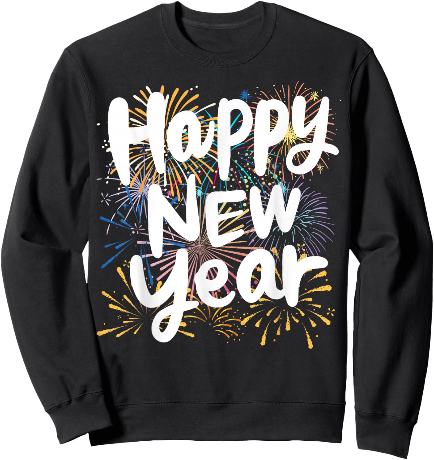 Happy New Year Eve Party 2026 Family Matching Fireworks Sweatshirt - Sweatshirt | Black