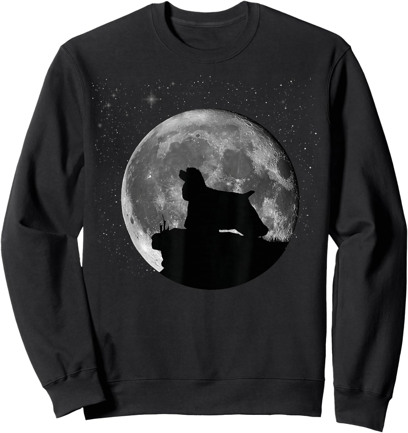 American Cocker Spaniels Moon Sweatshirt - Sweatshirt | Black