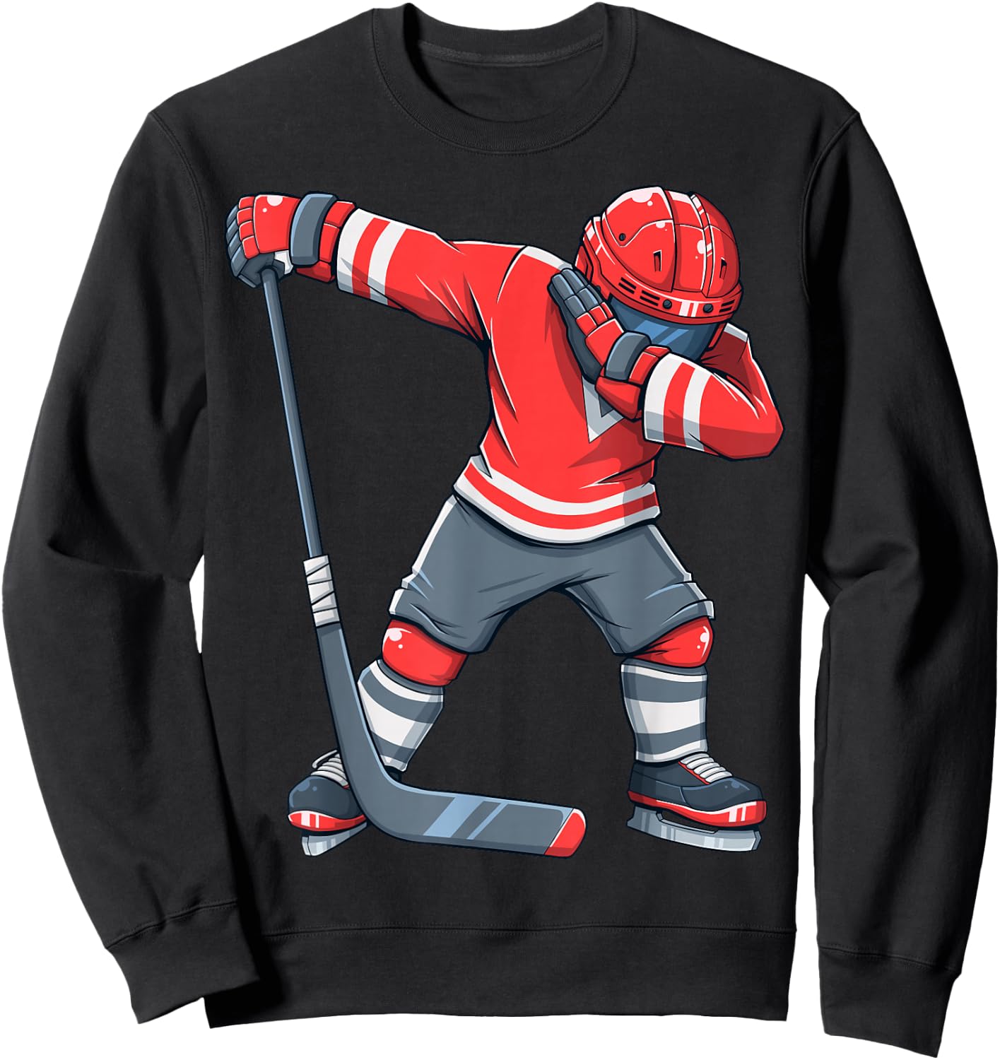 Funny Boy Kid Ice Hockey Dab Apparel Dabbing Player Youth Sweatshirt - Sweatshirt | Black