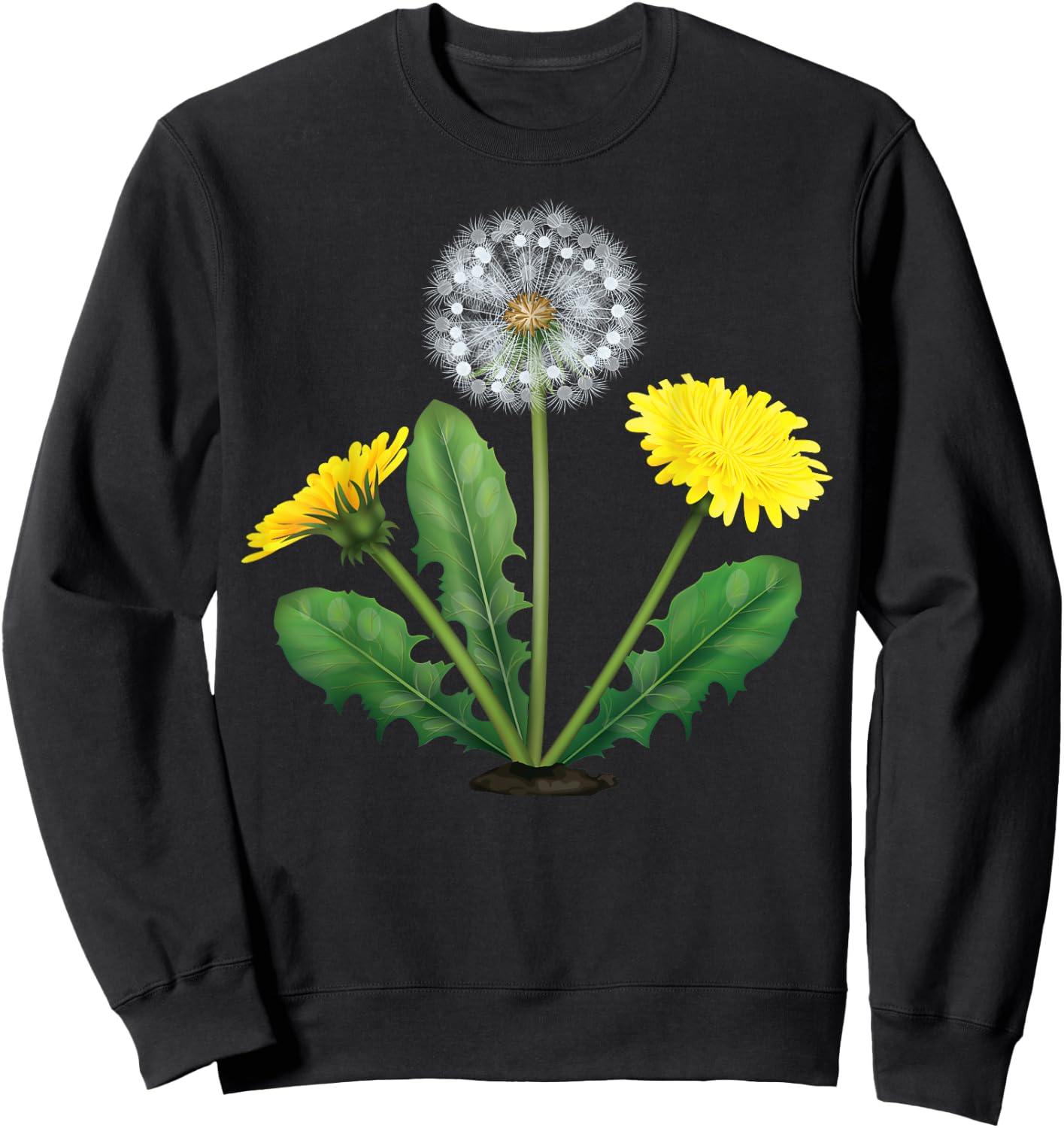 Dandelion Summer Flower Shirt Love Plants Gardening Men Women Kids Sweatshirt - Sweatshirt | Black