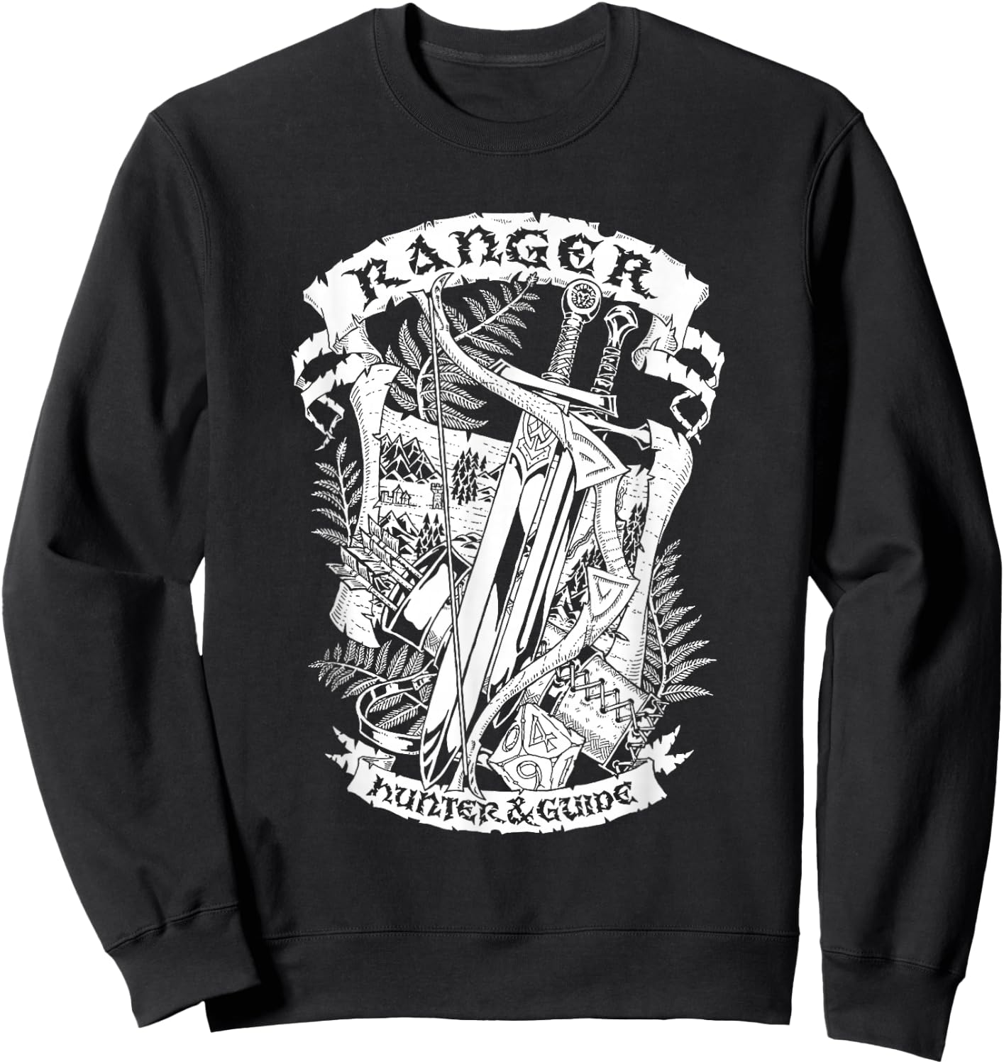 Games Sesh Fantasy RPG - Ranger Sweatshirt - Sweatshirt | Black