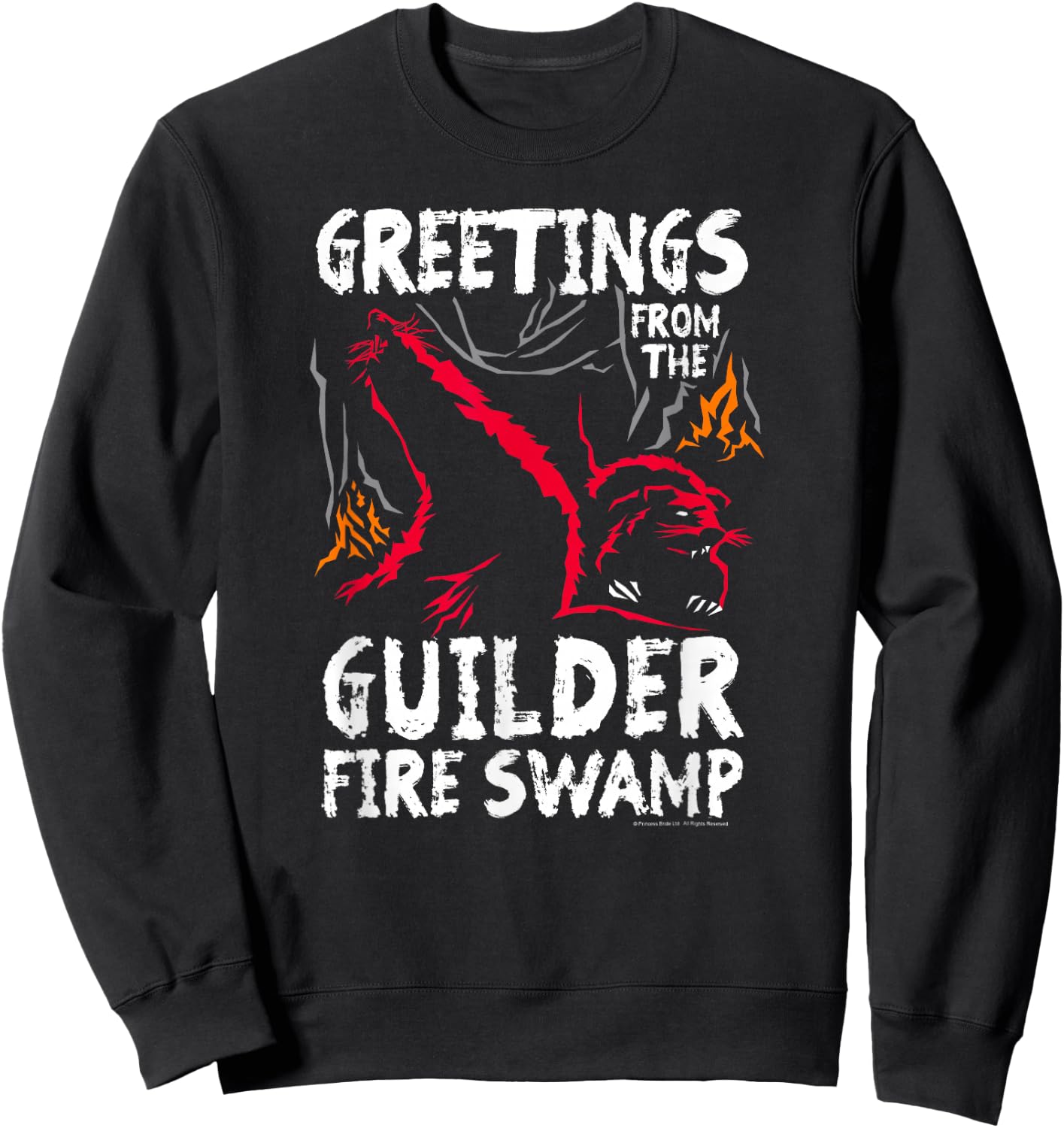The Princess Bride Greetings from the Guilder Fire Swamp Sweatshirt - Sweatshirt | Black