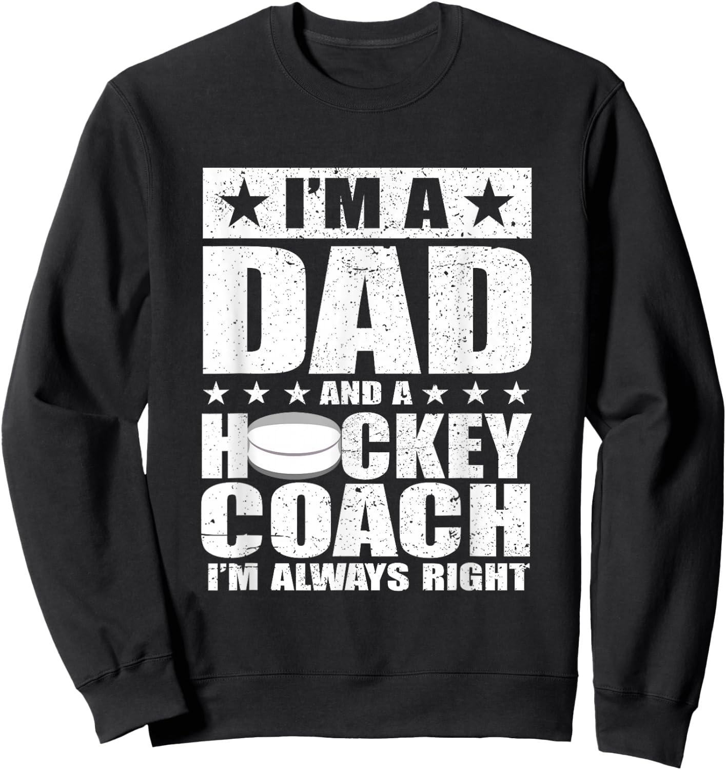 Dad Hockey Coach Fathers Day Shirts Gift from Daughter Son Sweatshirt - Sweatshirt | Black