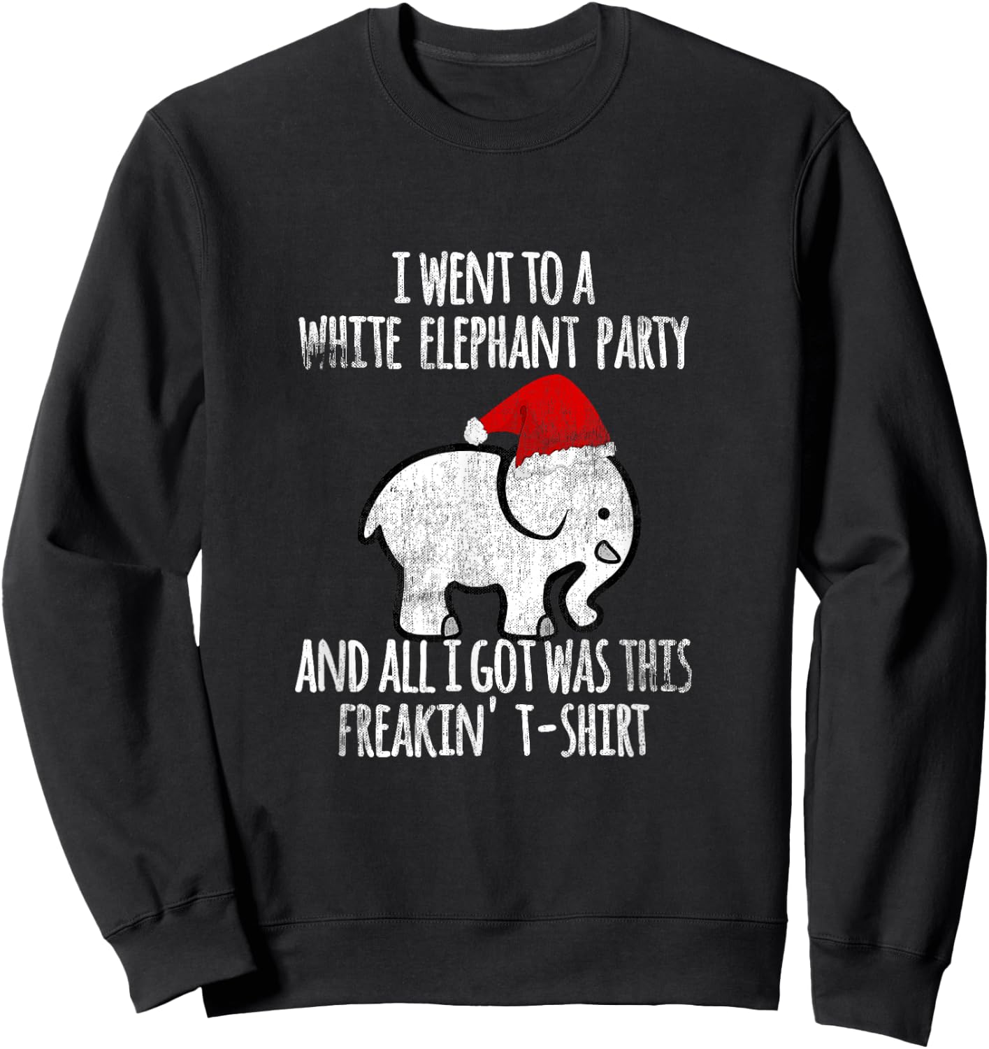 White Elephant Christmas Fun Gift Exchange Contest Sweatshirt - Sweatshirt | Black
