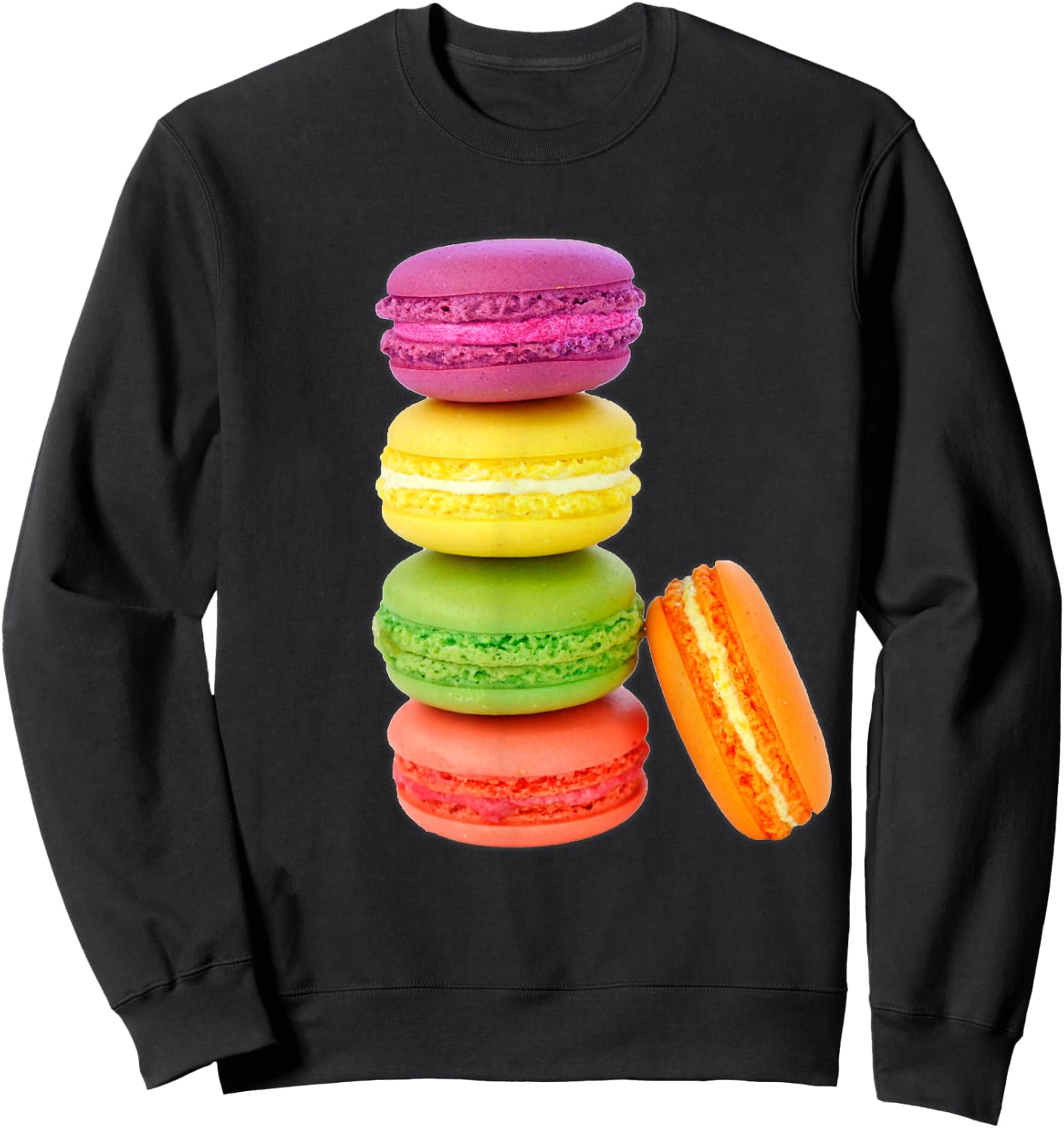 I Love Macaroons Macarons Candy Cupcake Sweets Cake Team Sweatshirt - Sweatshirt | Black