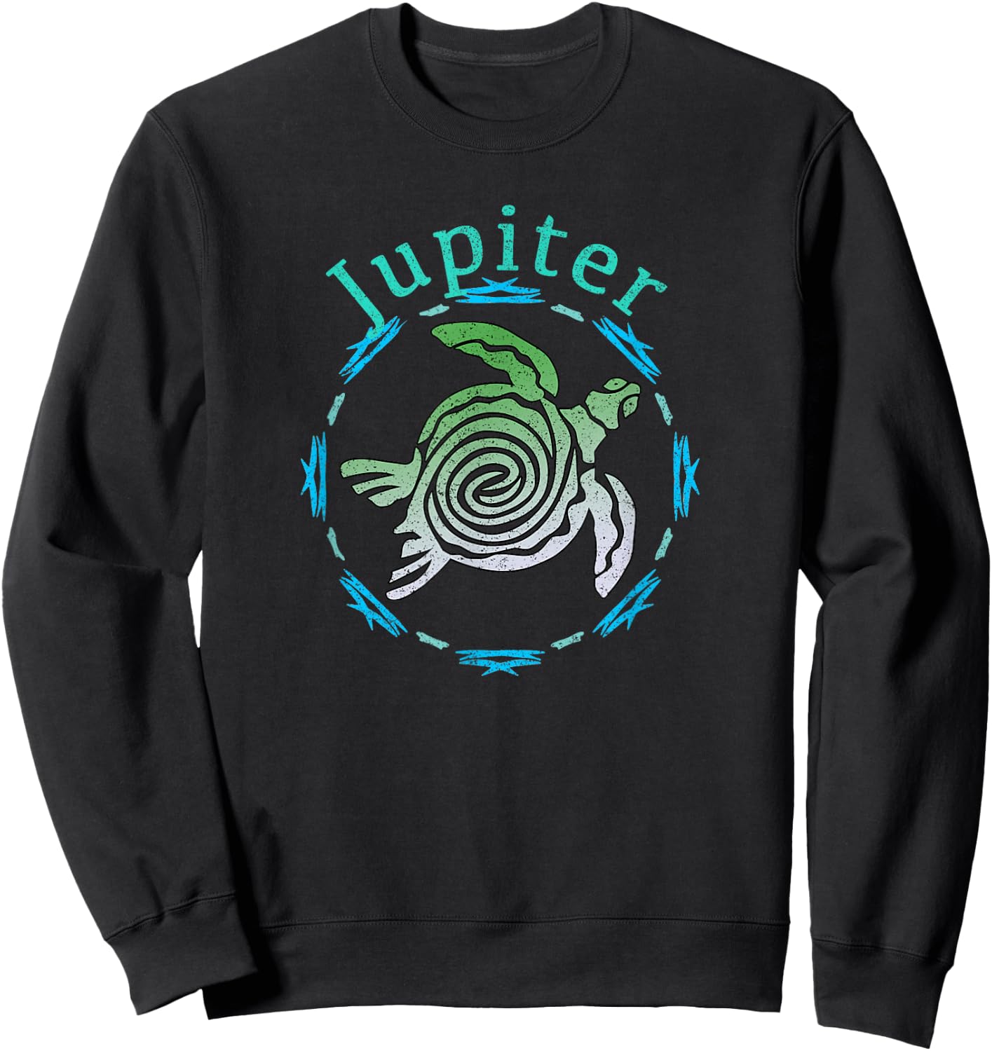 Jupiter Vintage Tribal Turtle Gift Sweatshirt - Sweatshirt | Black
