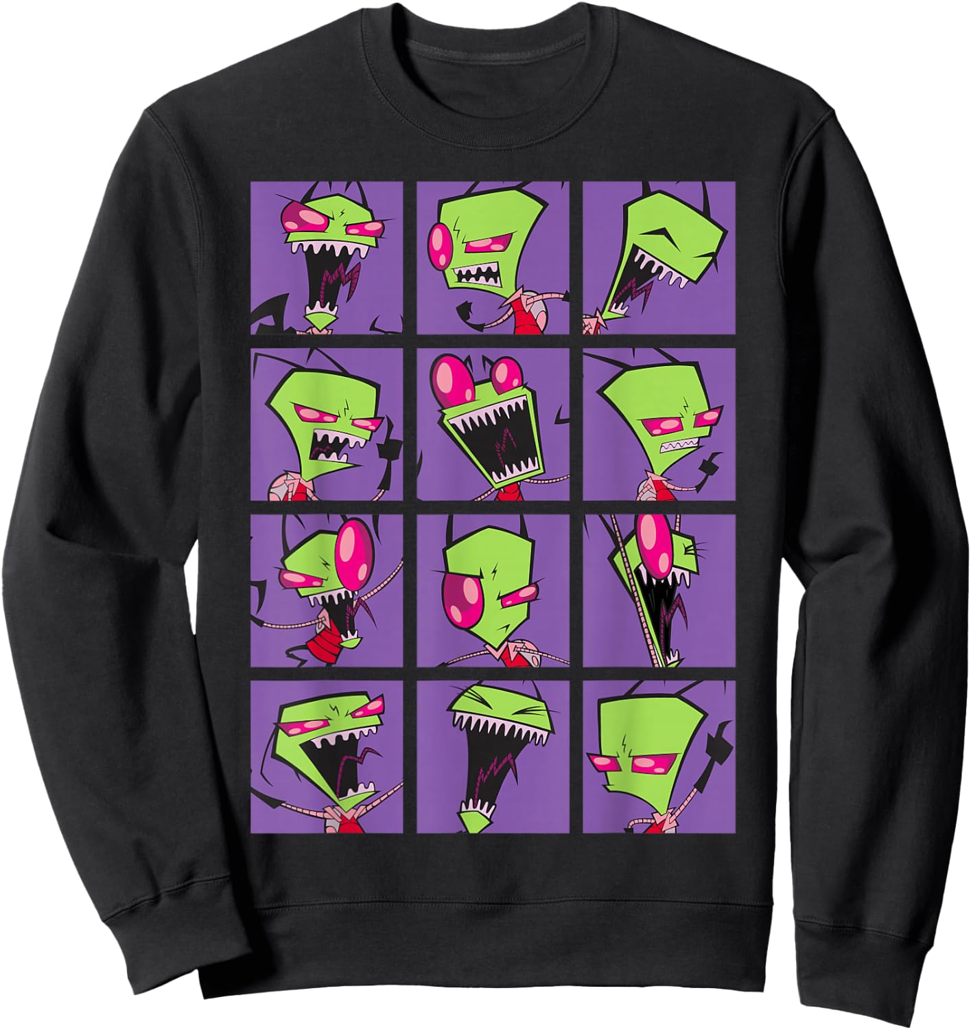 Nickelodeon Invader Zim Freak Out Collage Sweatshirt - Sweatshirt | Black