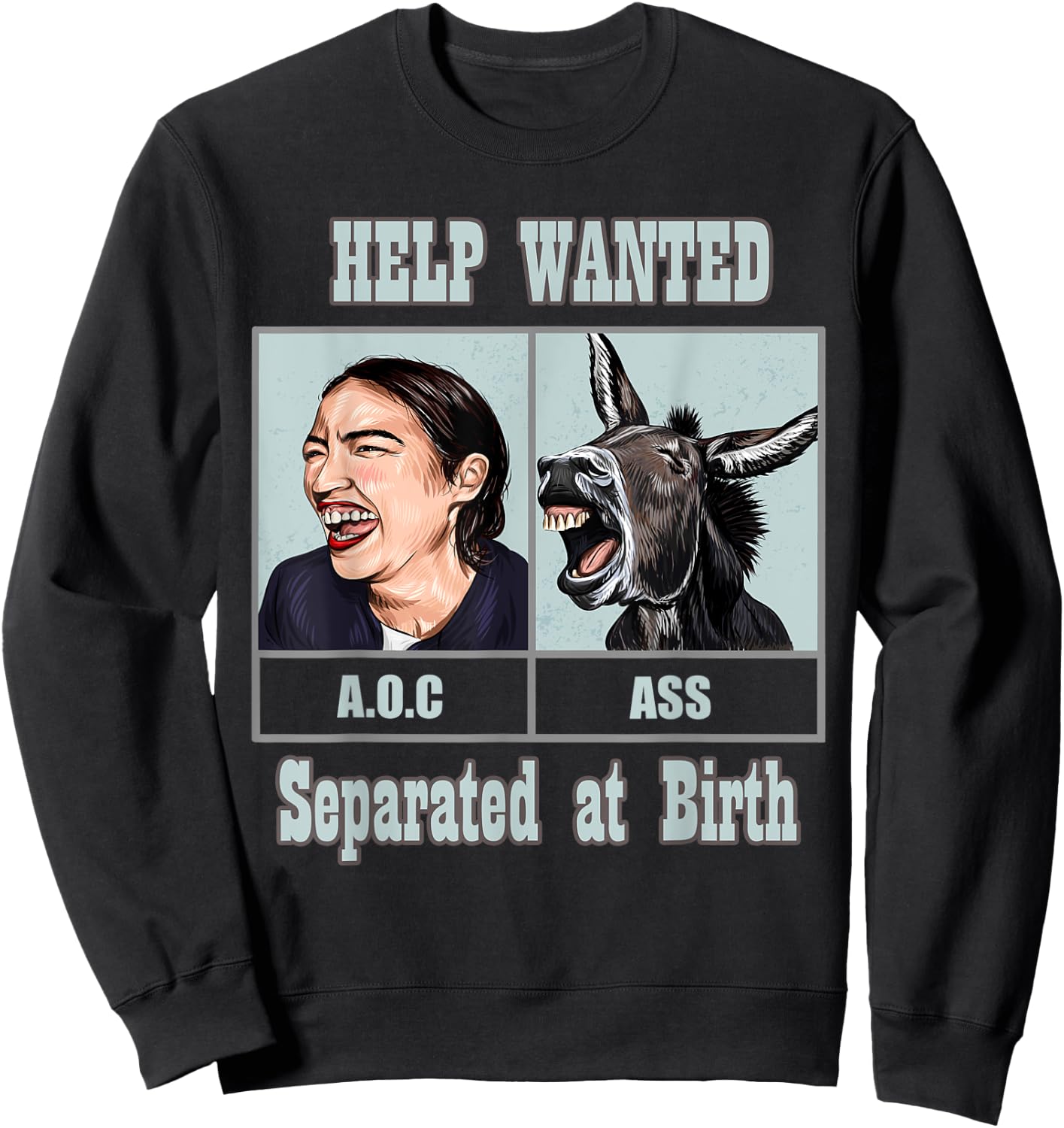Funny No Snowflake Zone AOC donkey Republican Shirt Sweatshirt - Sweatshirt | Black