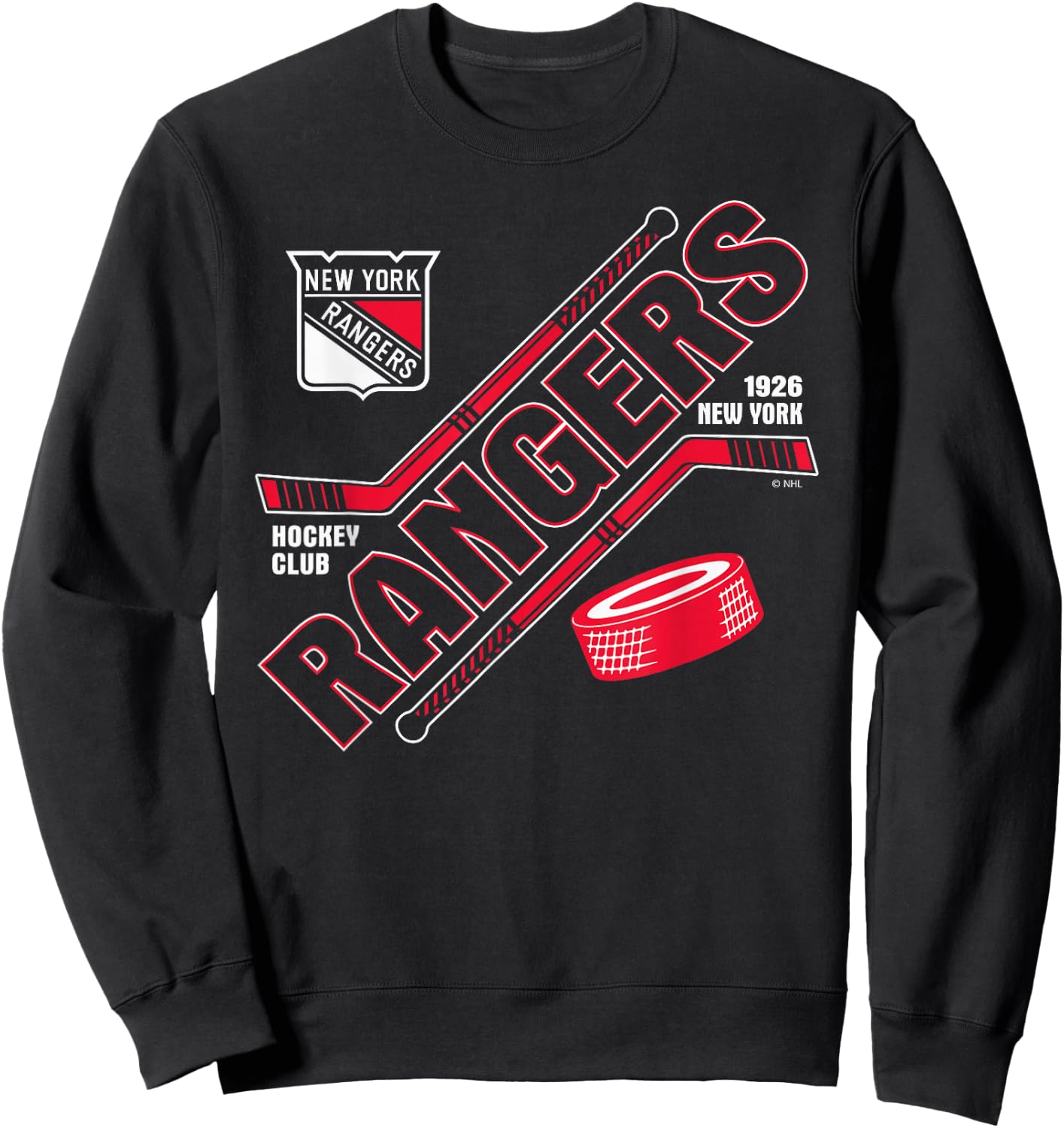 New York Rangers Force Blue Officially Licensed Sweatshirt - Sweatshirt | Black