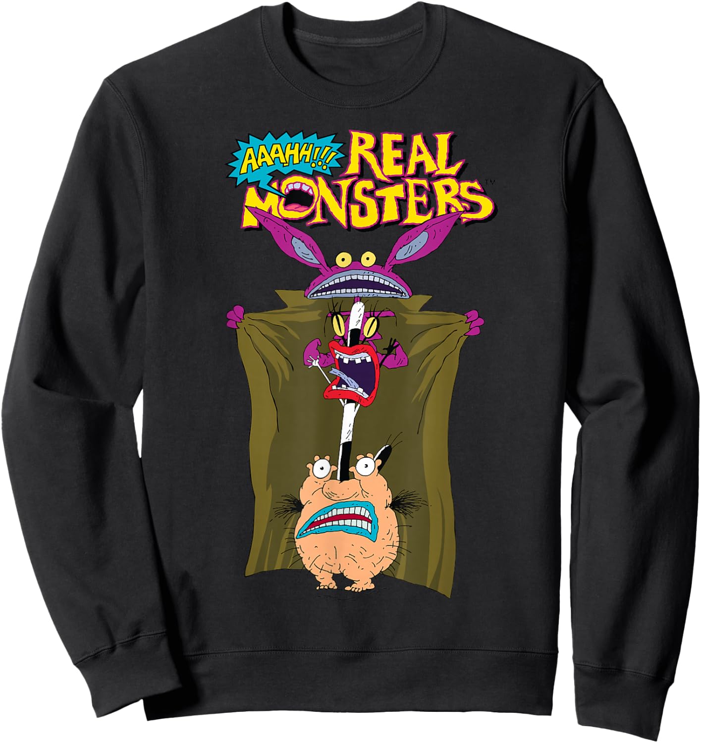 Nickelodeon AAAHH Real Monsters Trench Coat Disguise Sweatshirt - Sweatshirt | Black