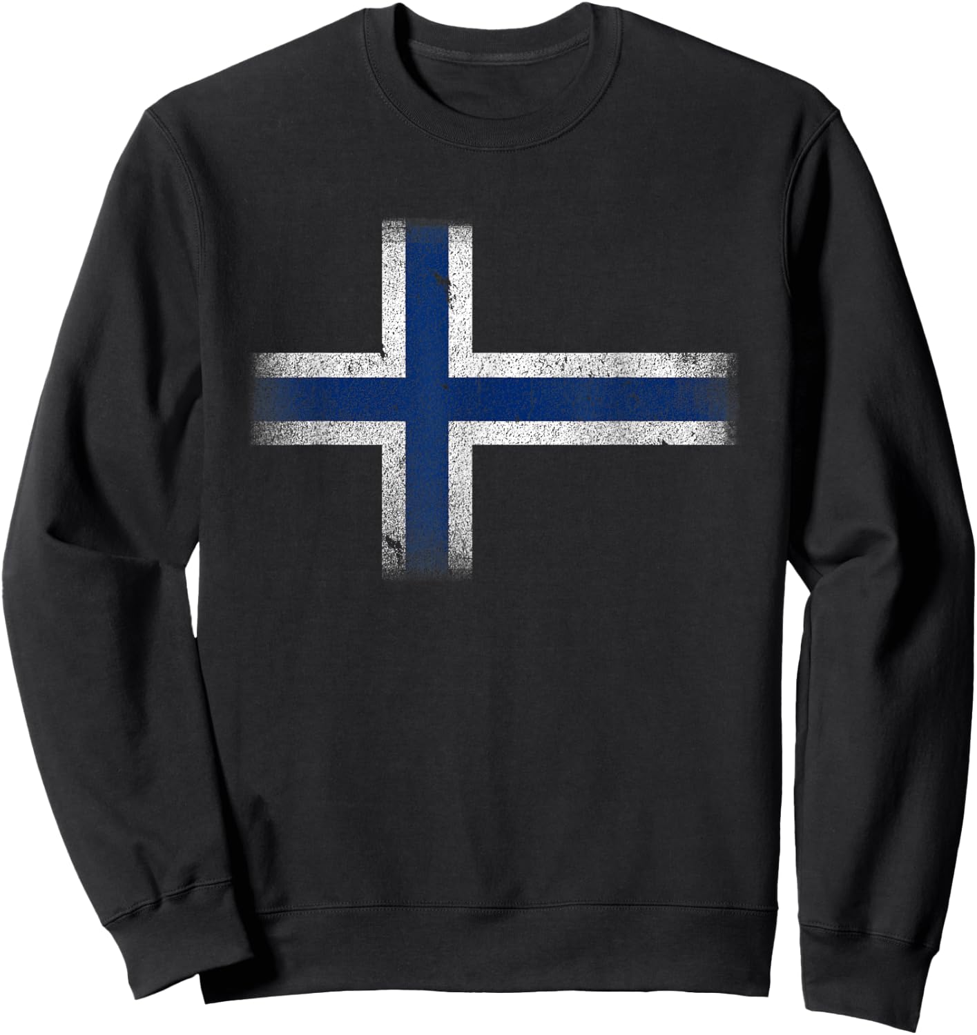 Norway Flag Distressed Nordic Red White Blue Symbol Sweatshirt - Sweatshirt | Black