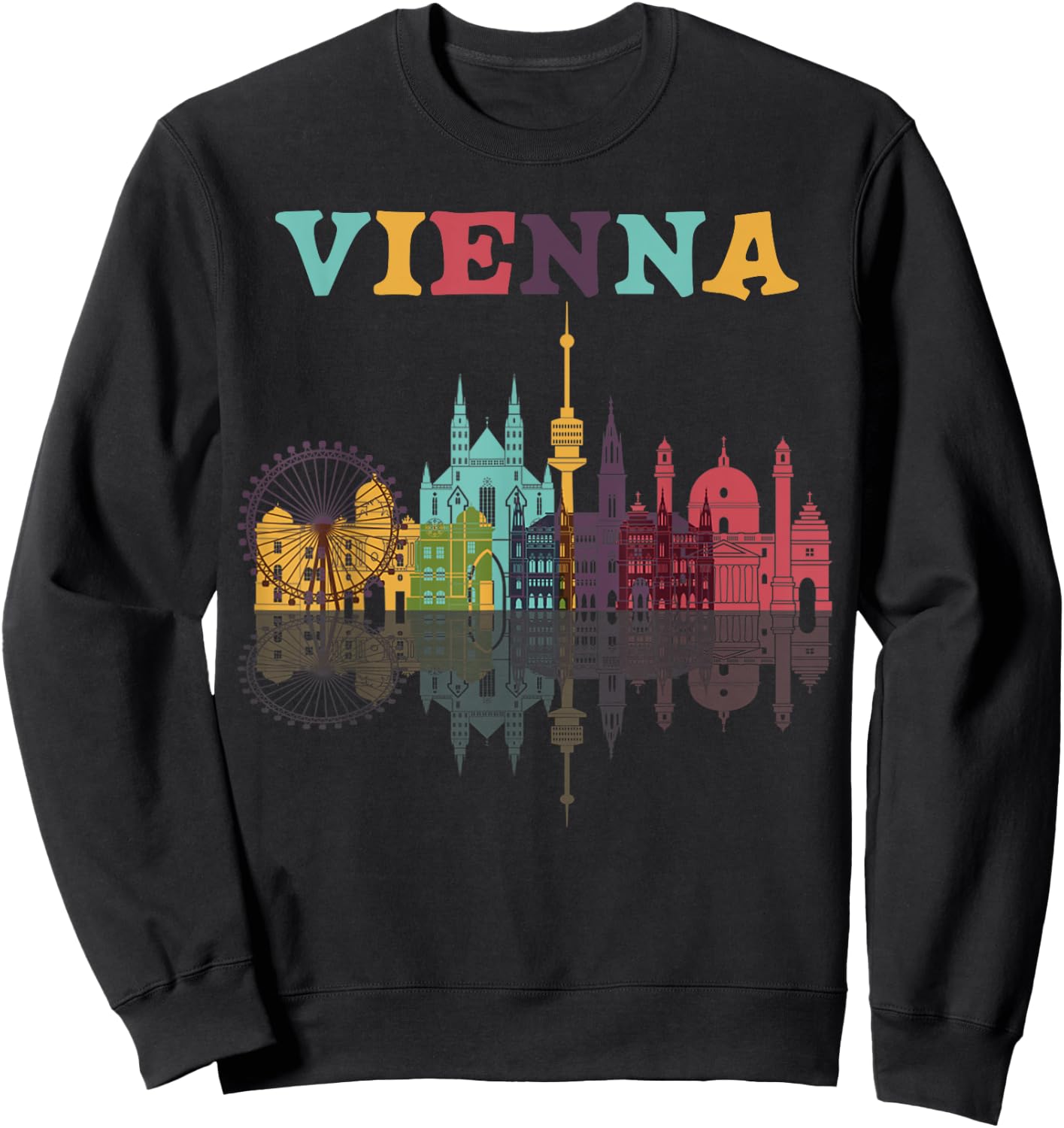 Vienna Austria Family Austrian Vacation Europian Trip Shirt Sweatshirt - Sweatshirt | Black