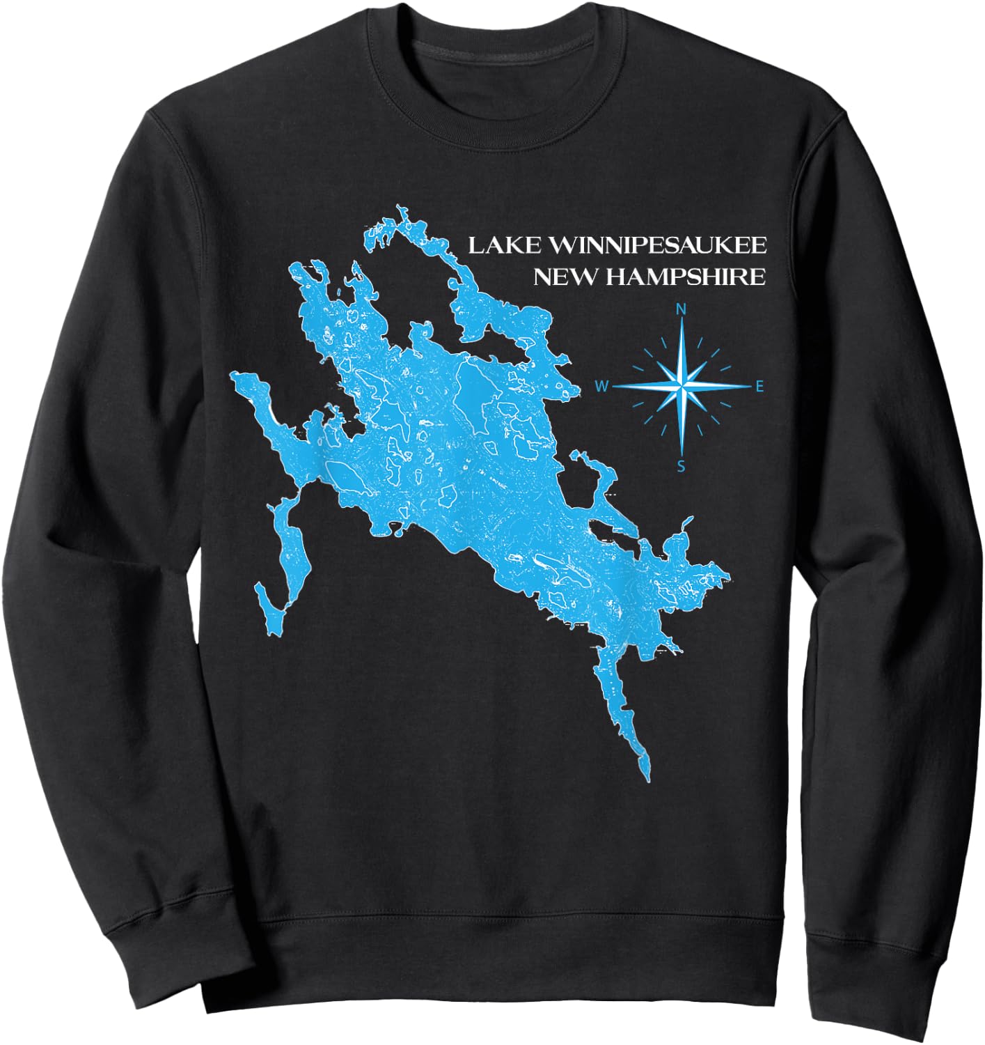 Lake Winnipesaukee New Hampshire Sweatshirt - Sweatshirt | Black