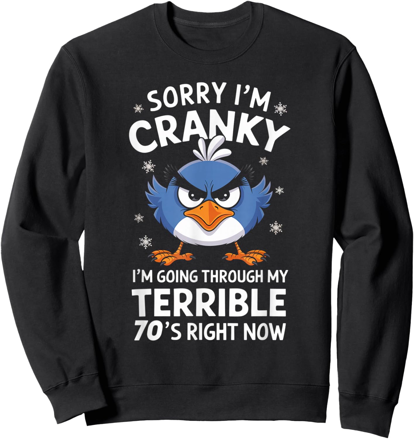 Sorry I'm Cranky I'm Going Through My Terrible 70's Now Sweatshirt - Sweatshirt | Black